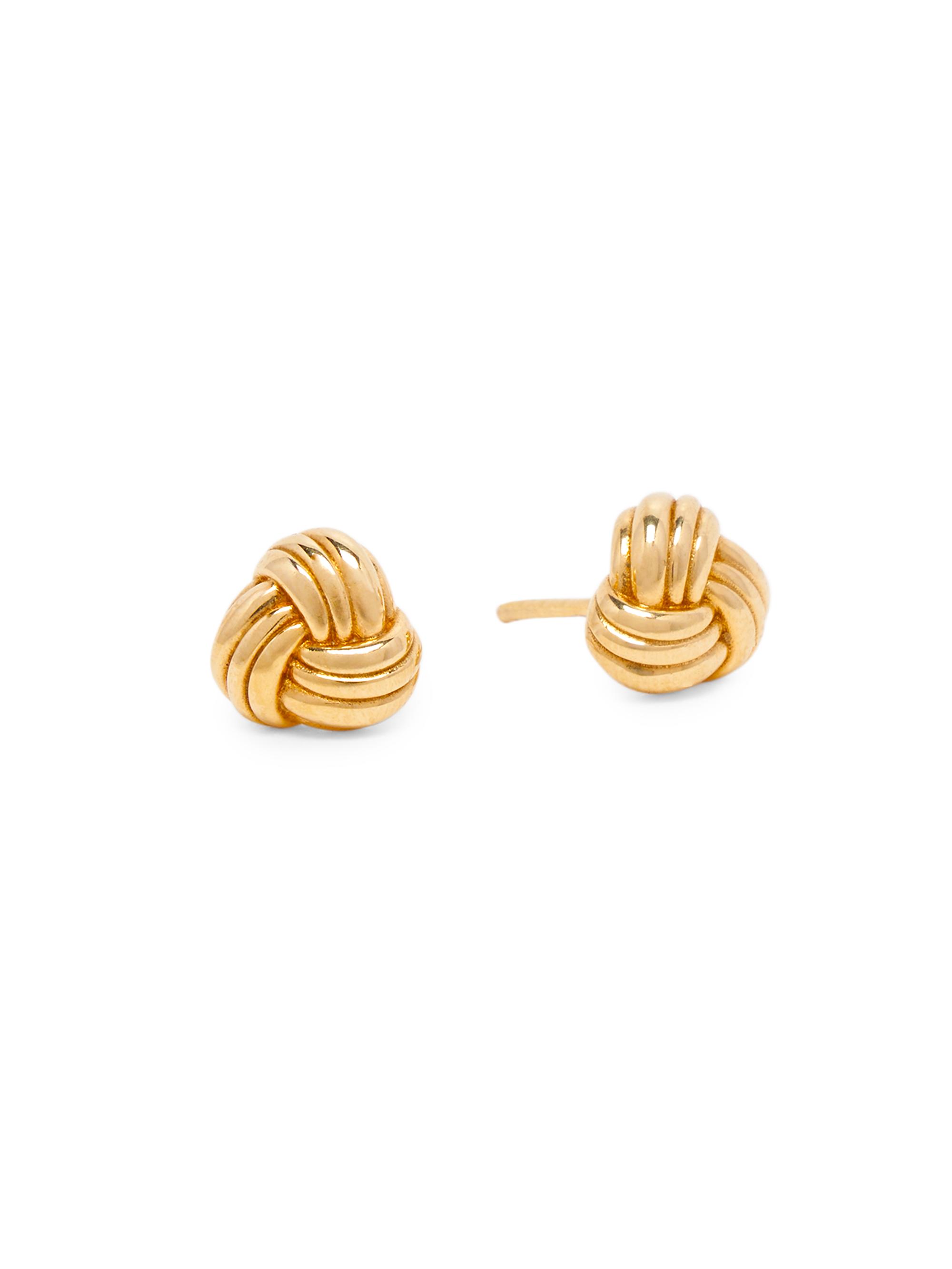 Bottega Veneta Women's Knot 18K-Gold-Plated Sterling Silver Stud Earrings - Yellow Gold