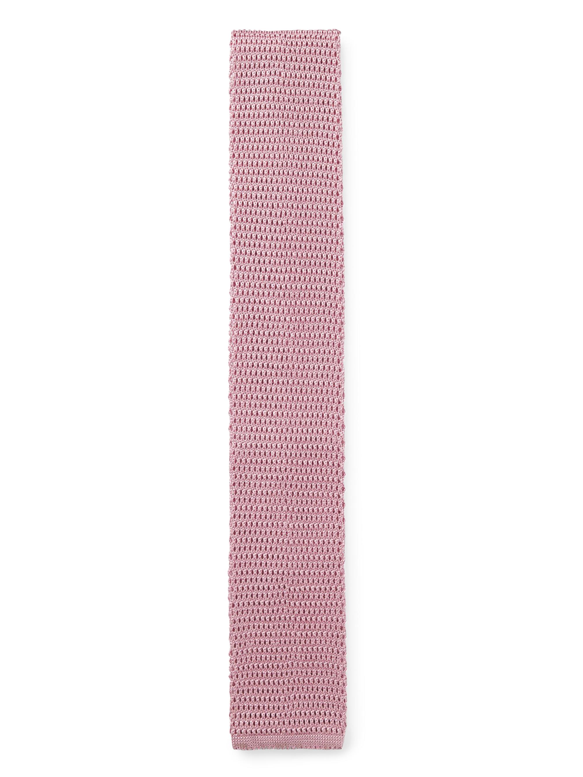 BOSS Men's Beckham x Boss Knit Tie in Silk - Pink