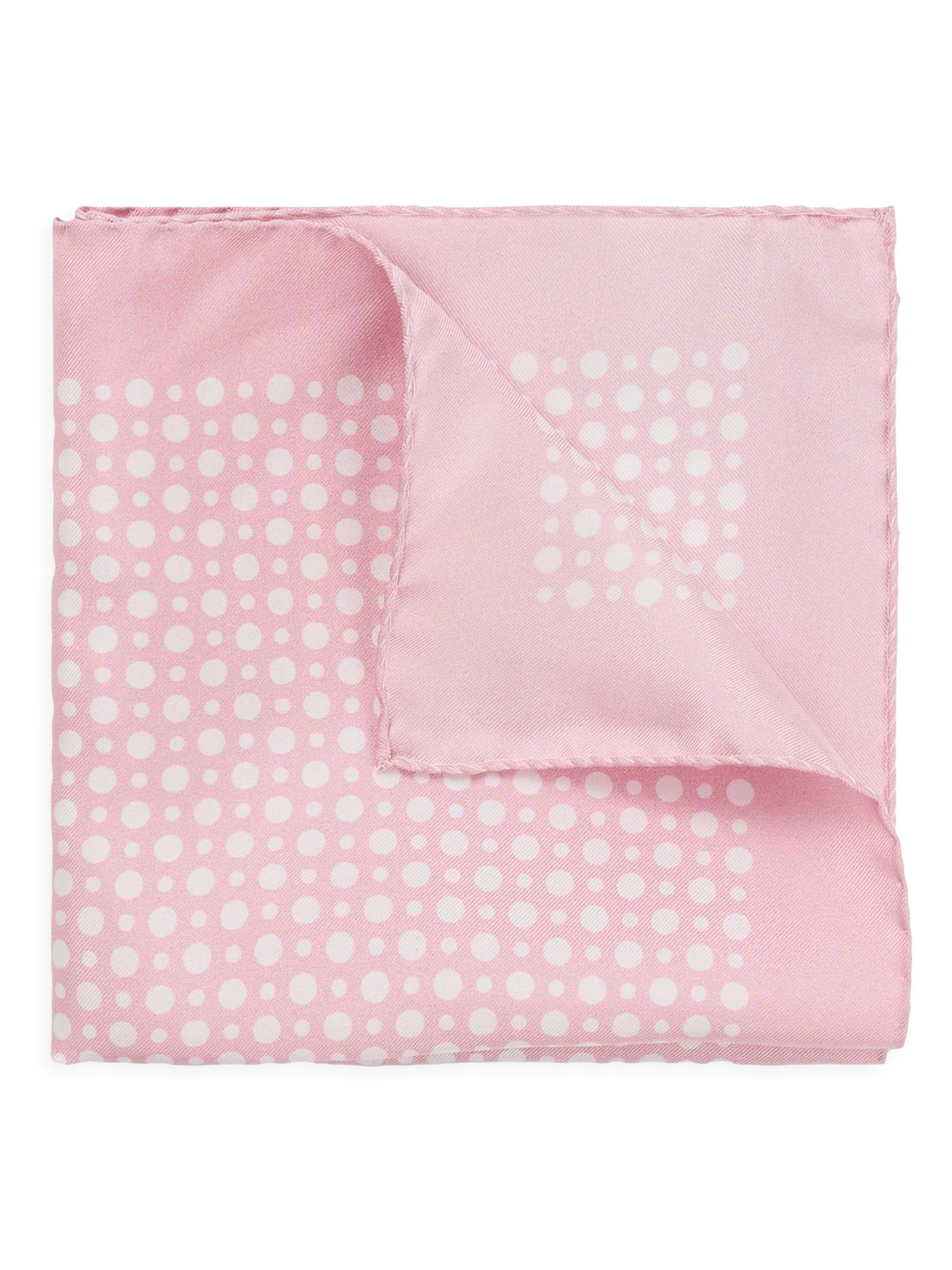 BOSS Men's Beckham x Boss Printed Silk Pocket Square - Pink