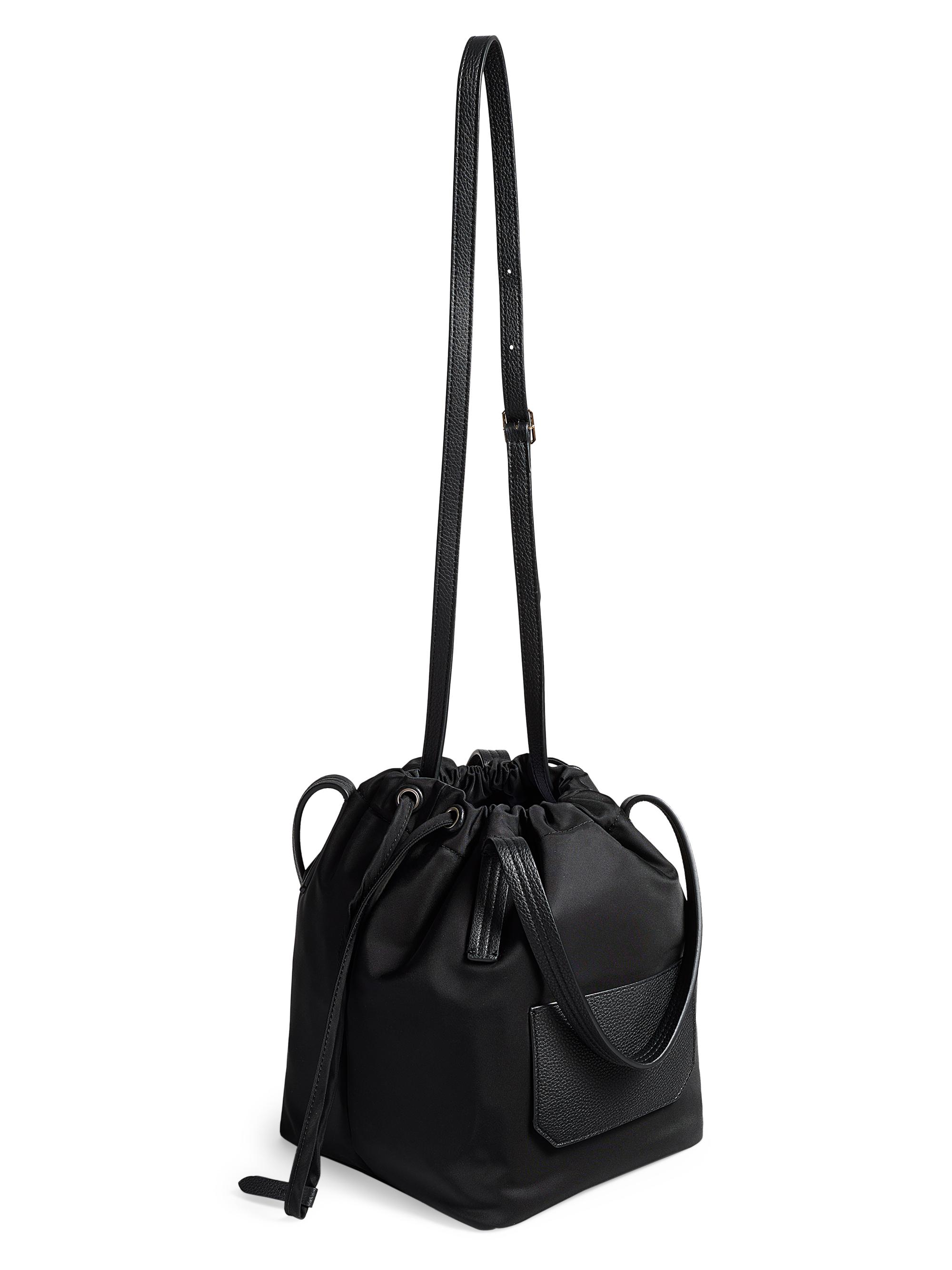 Rory Nylon & Leather Drawstring Bag