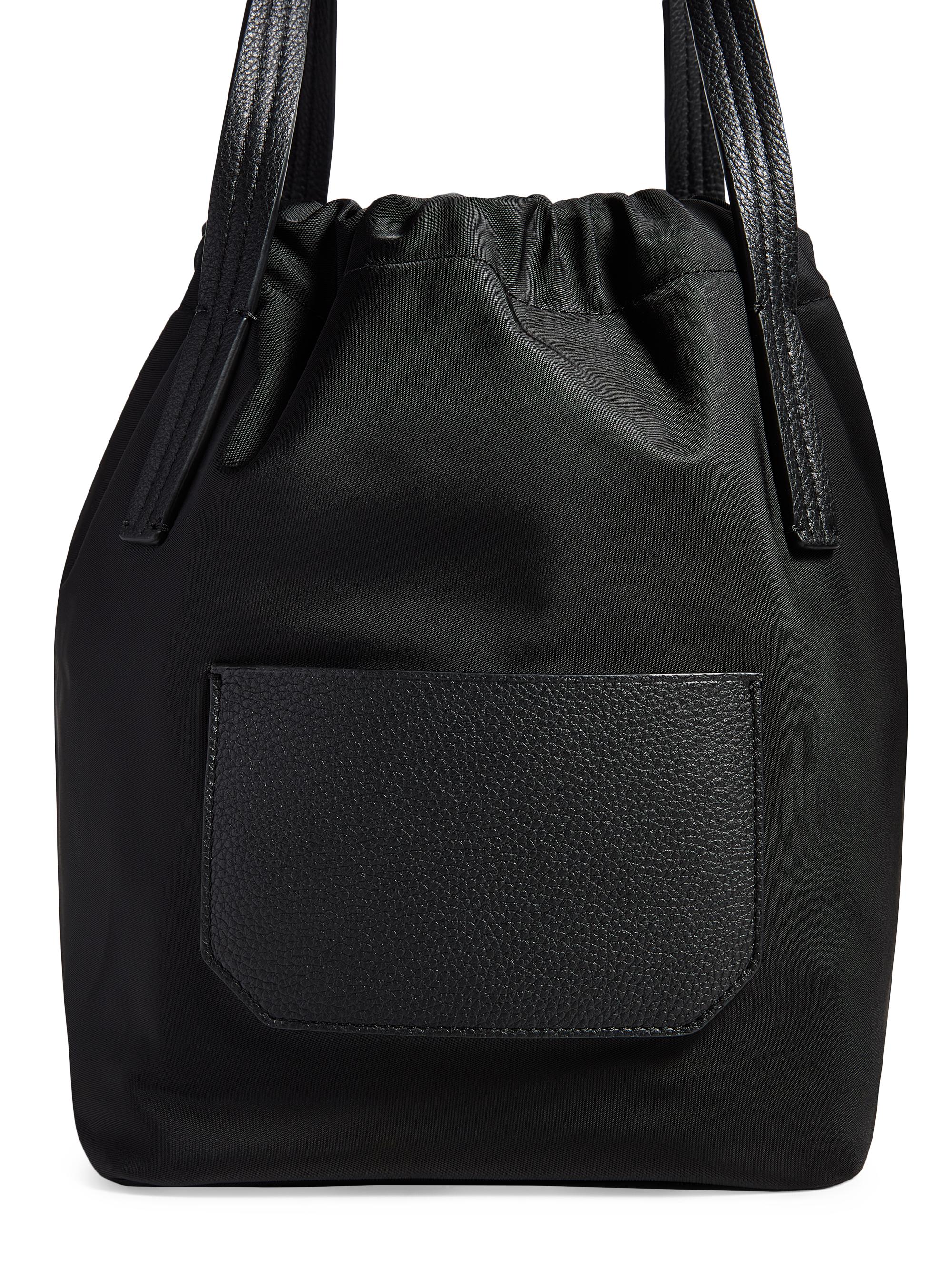 Rory Nylon & Leather Drawstring Bag