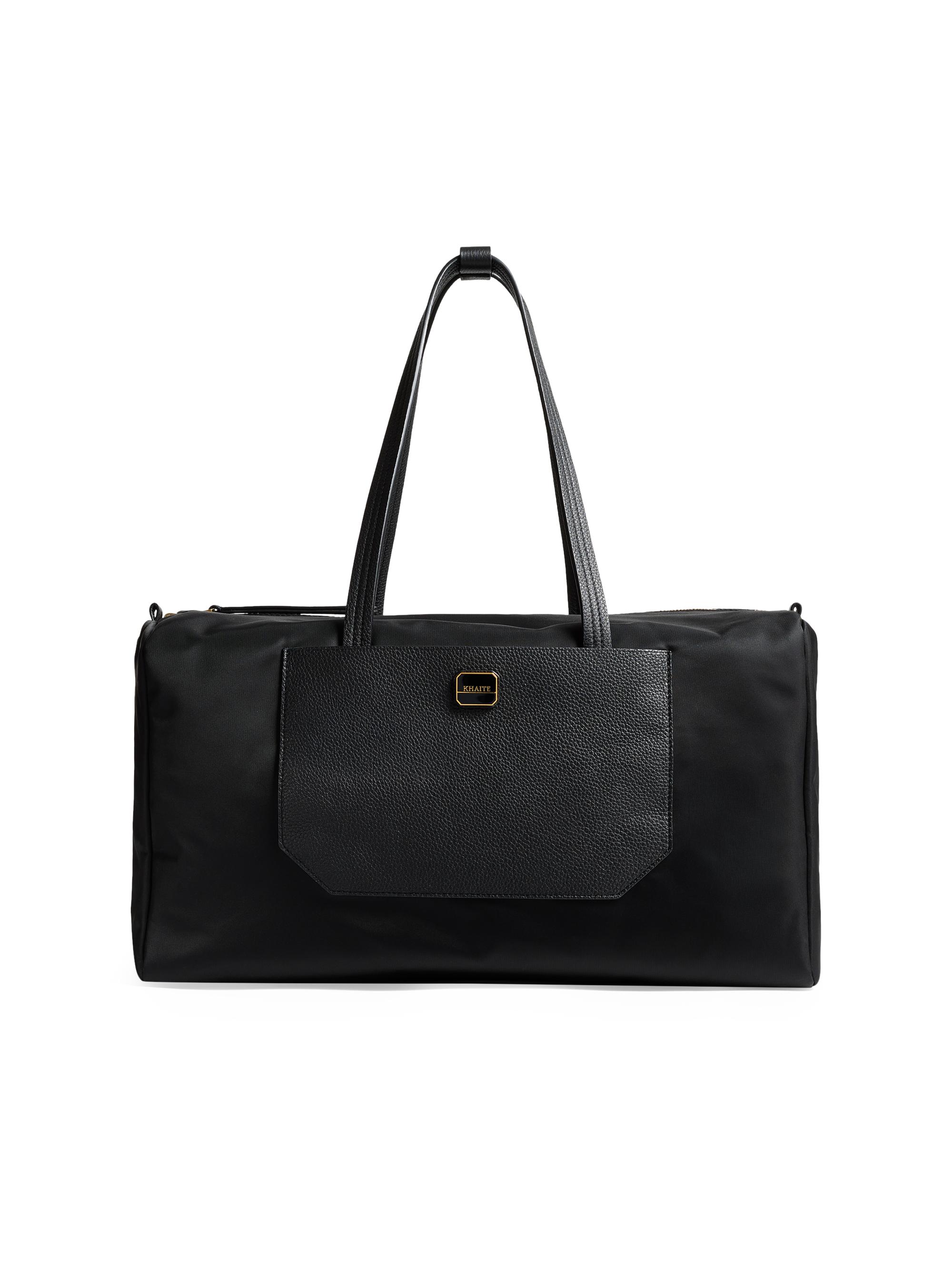 Khaite Women's Sage Leather-Trim Duffle Bag - Black