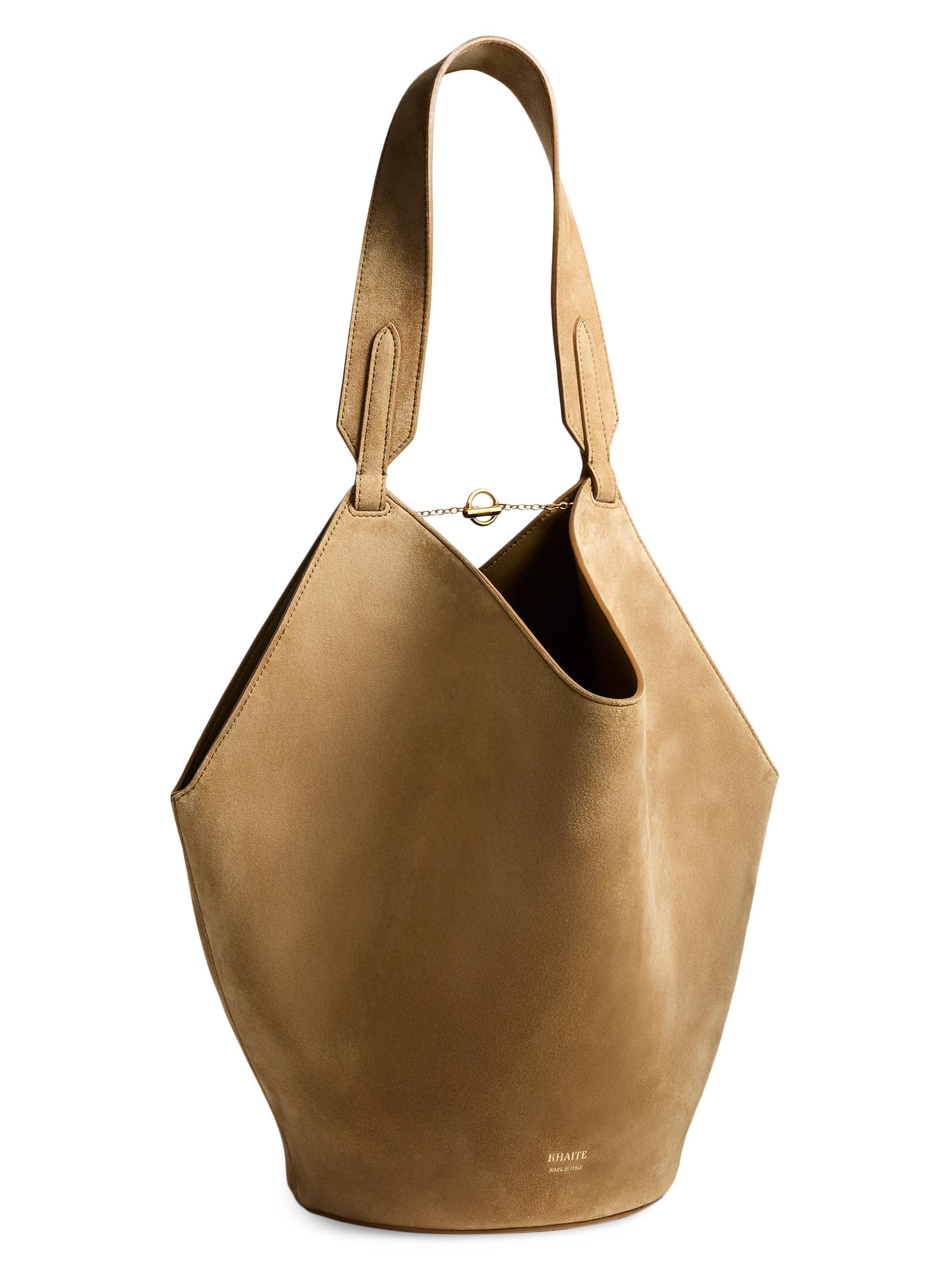Khaite Small Lotus Suede Tote