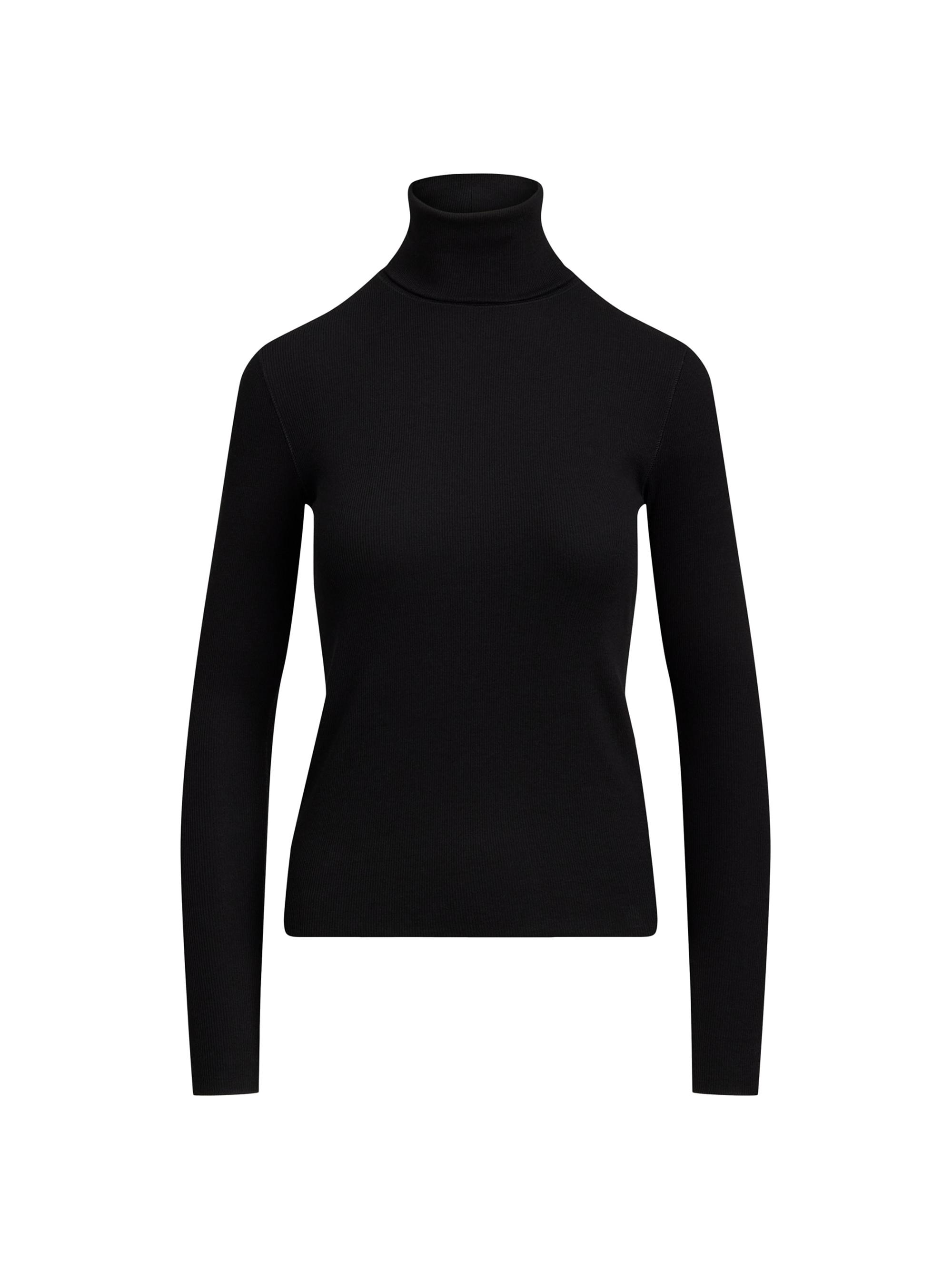 Polo Ralph Lauren Women's Rib-Knit Turtleneck Top - Polo Black