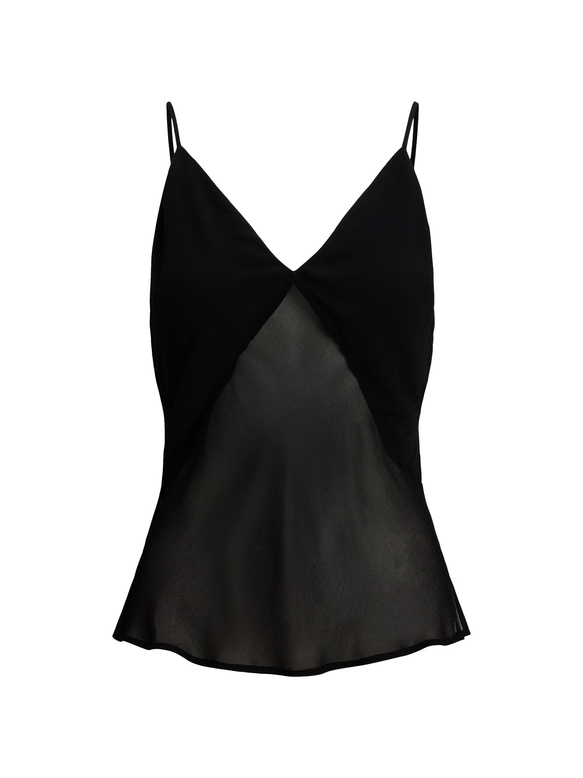 Polo Ralph Lauren Women's V-Neck Sheer Crepe Top - Polo Black