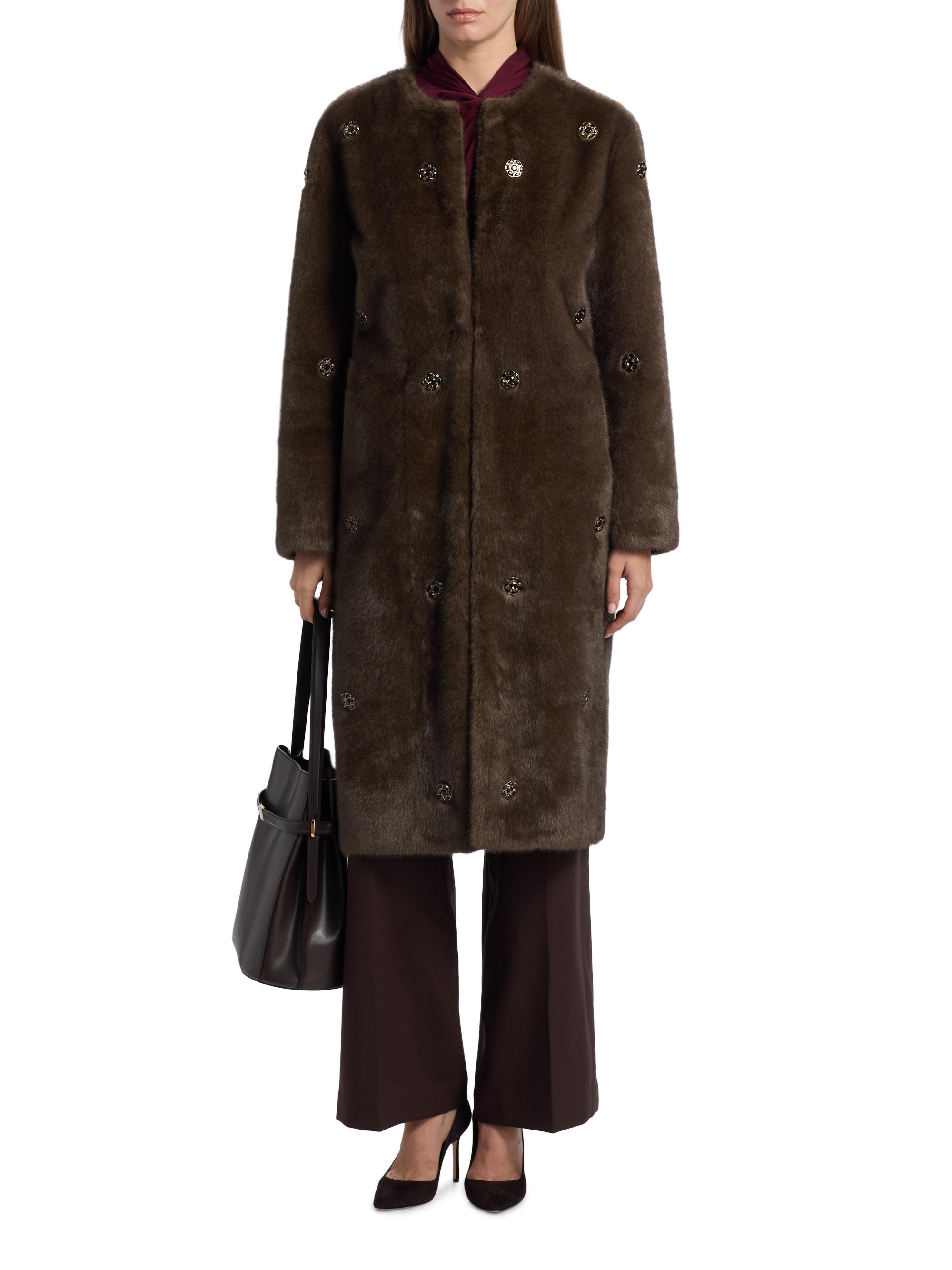 Elie Tahari Celeste Embellished Faux-Fur Coat | Saks Fifth Avenue