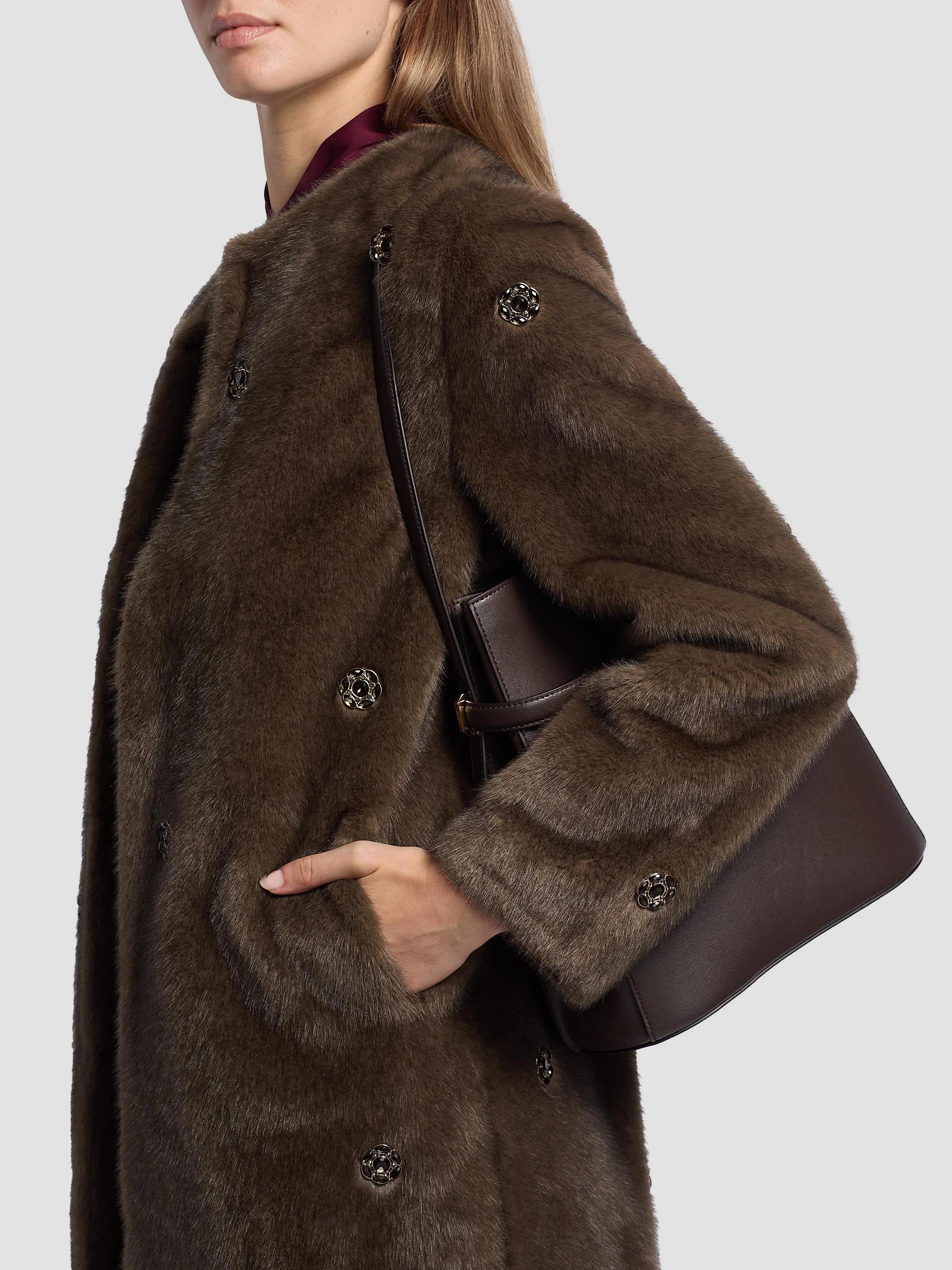 Elie Tahari Celeste Embellished Faux-Fur Coat | Saks Fifth Avenue