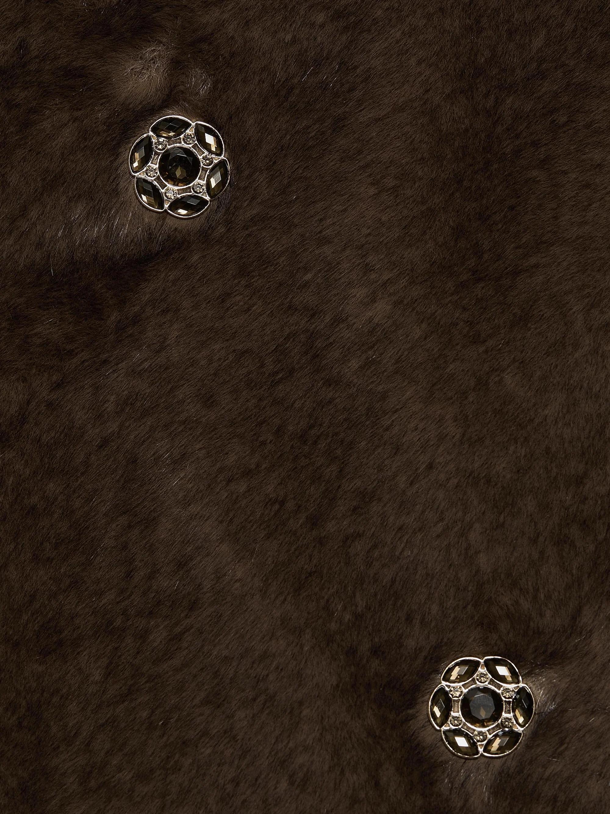 Elie Tahari Celeste Embellished Faux-Fur Coat | Saks Fifth Avenue