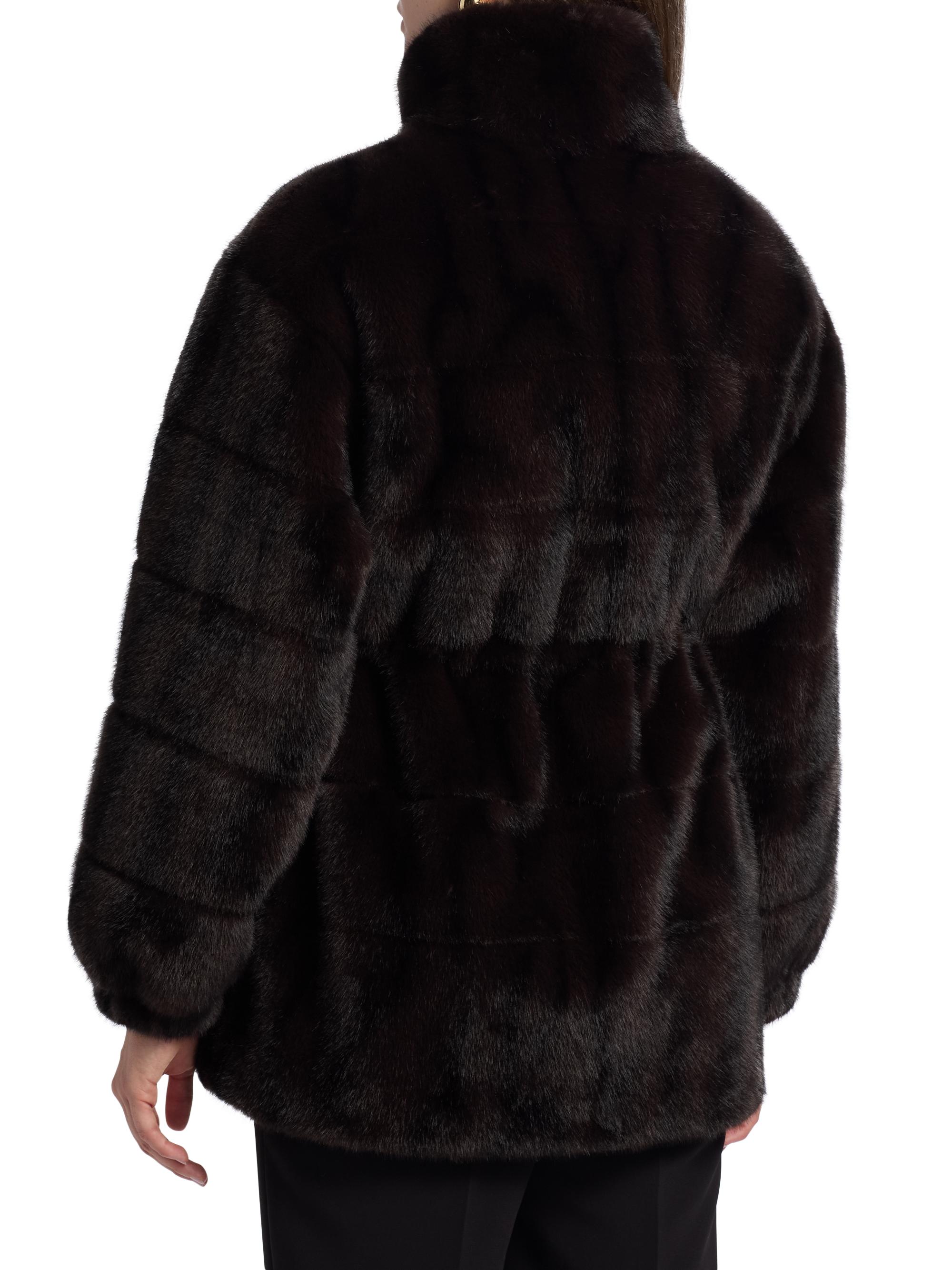 Elie Tahari The Eliana Faux- Fur Zip-Front Coat | Saks Fifth Avenue