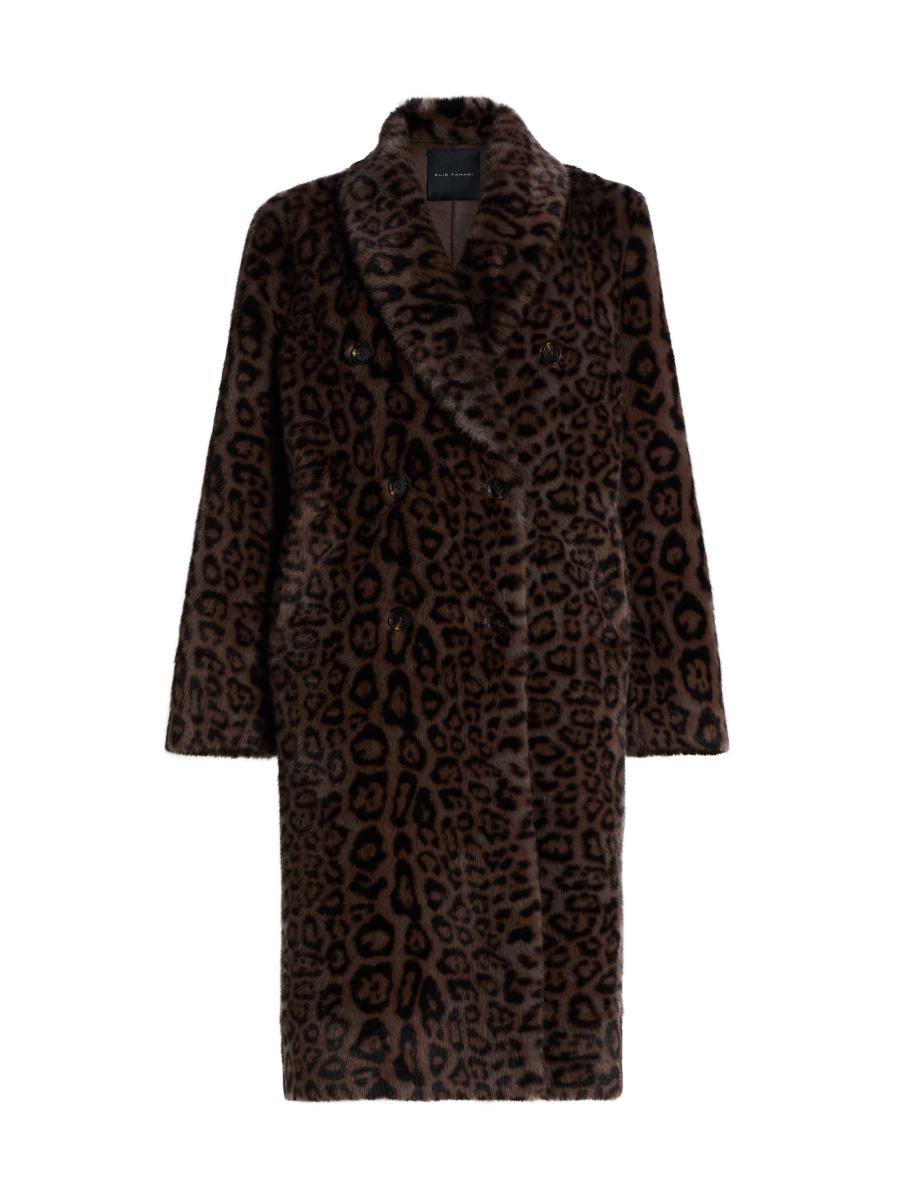 Elie Tahari Women's Bianca Leopard-print Faux-fur Coat In Animal Print