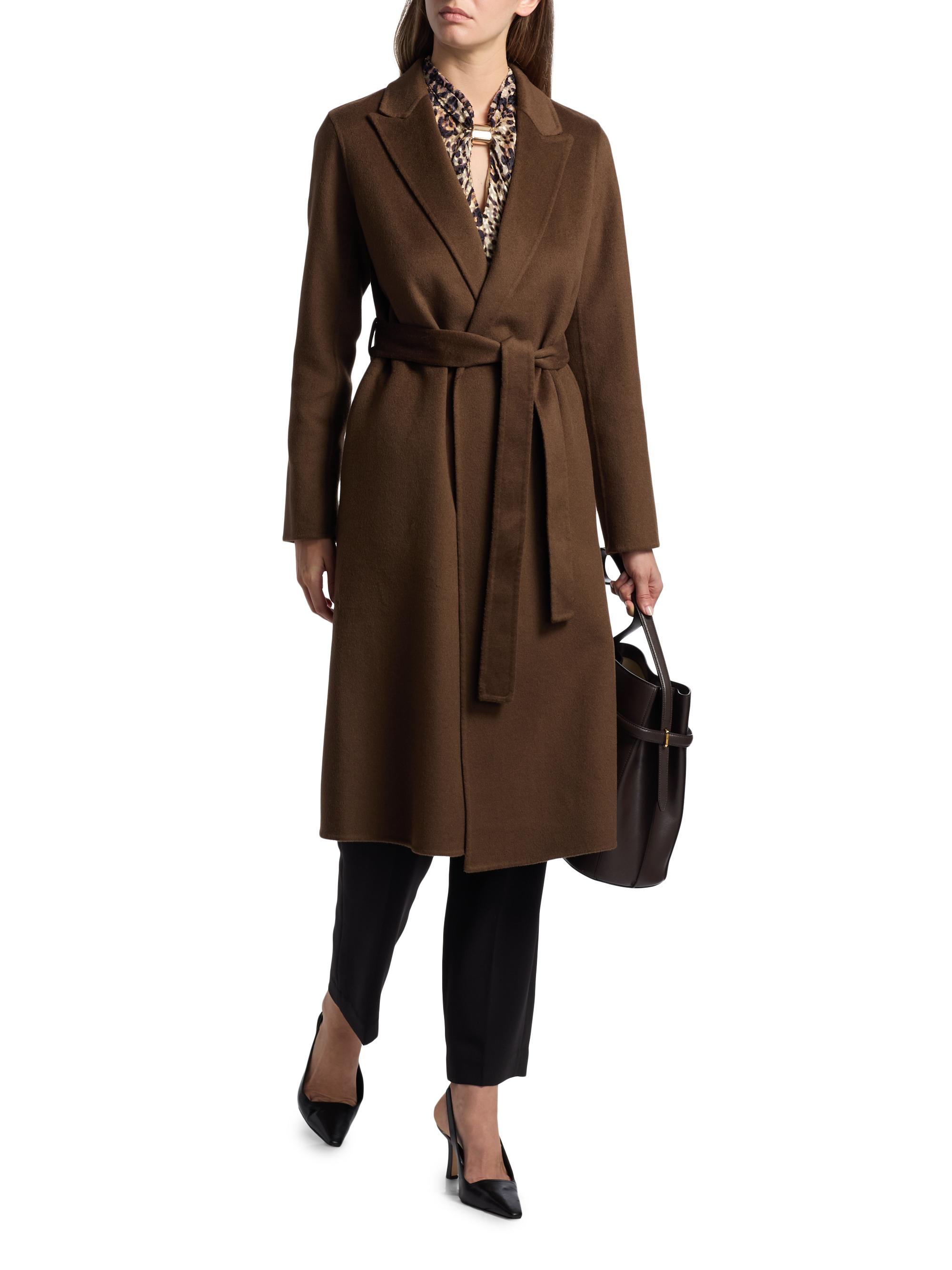 美品☆特価☆ELIE TAHARI☆高級メリノウール ボレロ☆ベージュS Elie Tahari Nora Wool-Blend Belted Coat | Saks Fifth Avenue