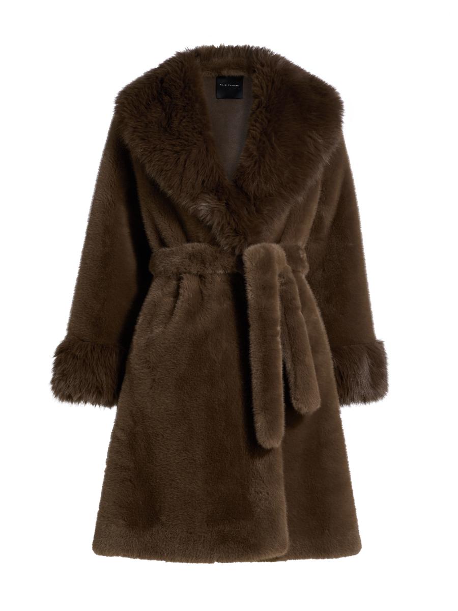 Elie Tahari Women's Jones Faux-fur Shawl-collar Coat