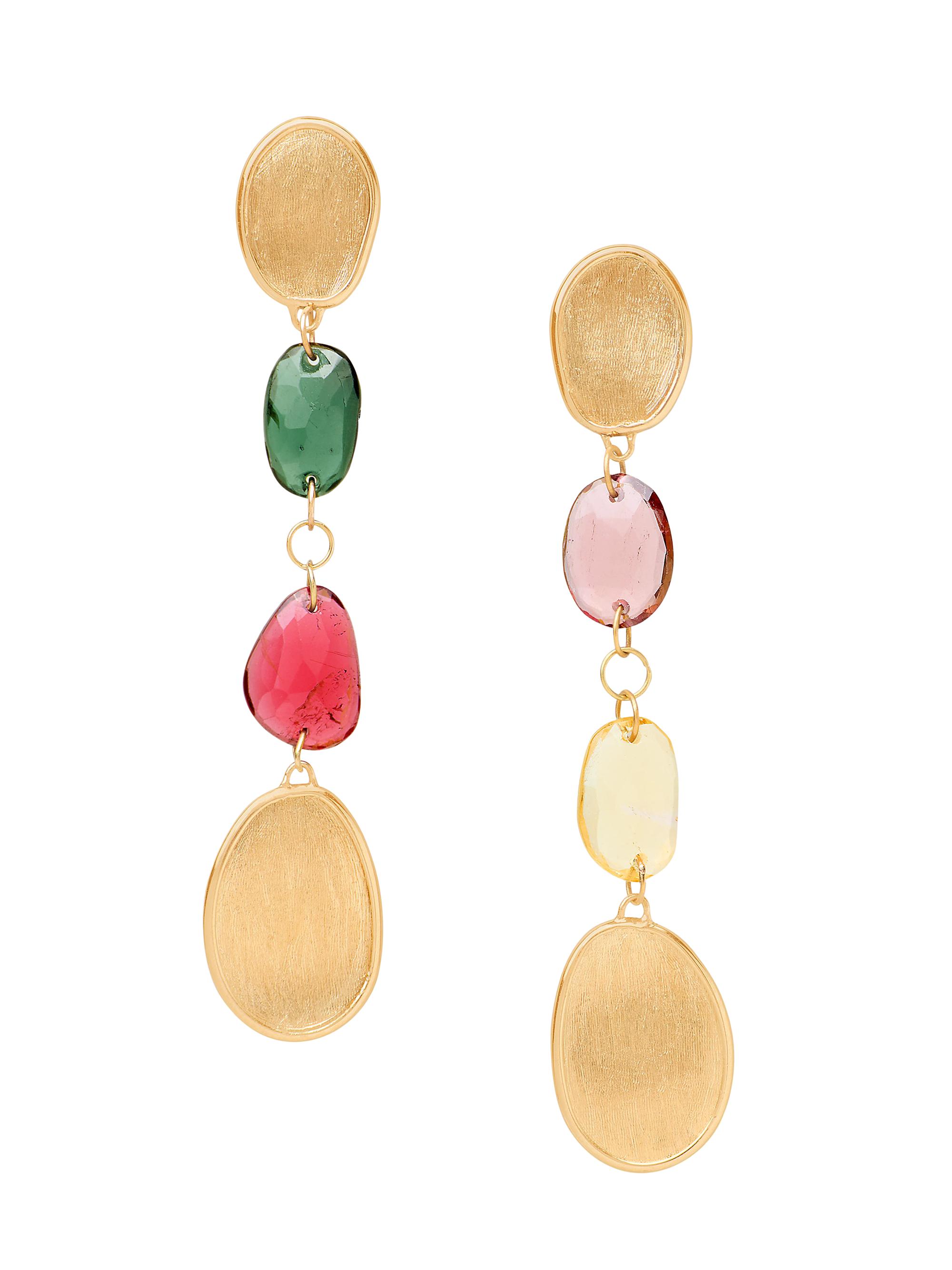Marco Bicego Women's Lunaria Color 18K Yellow Gold & Tourmaline Drop Earrings - Yellow Gold