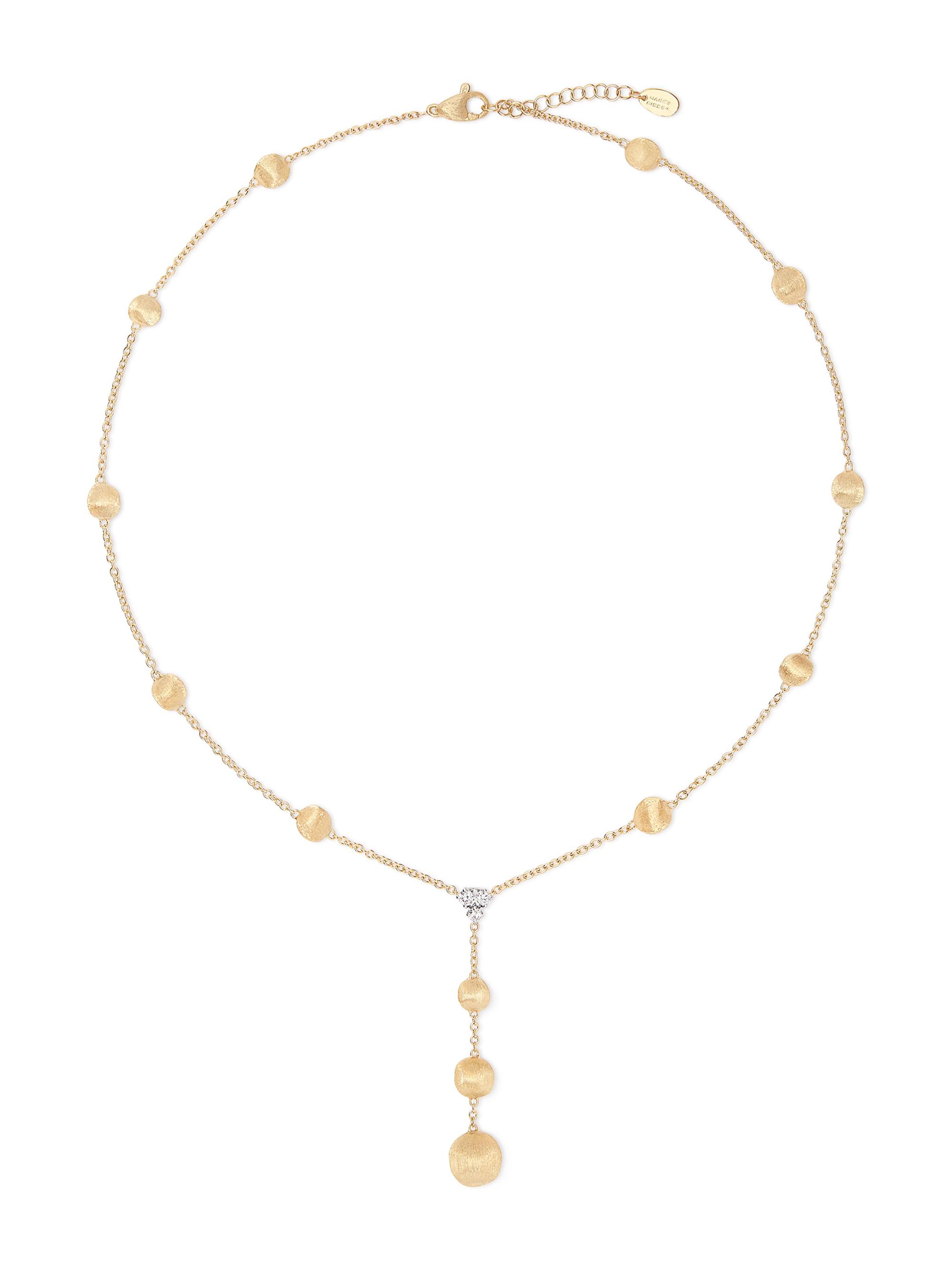 Marco Bicego Women's Africa Two-Tone 18K Gold & 0.22 TCW Diamond Lariat Necklace - Yellow Gold