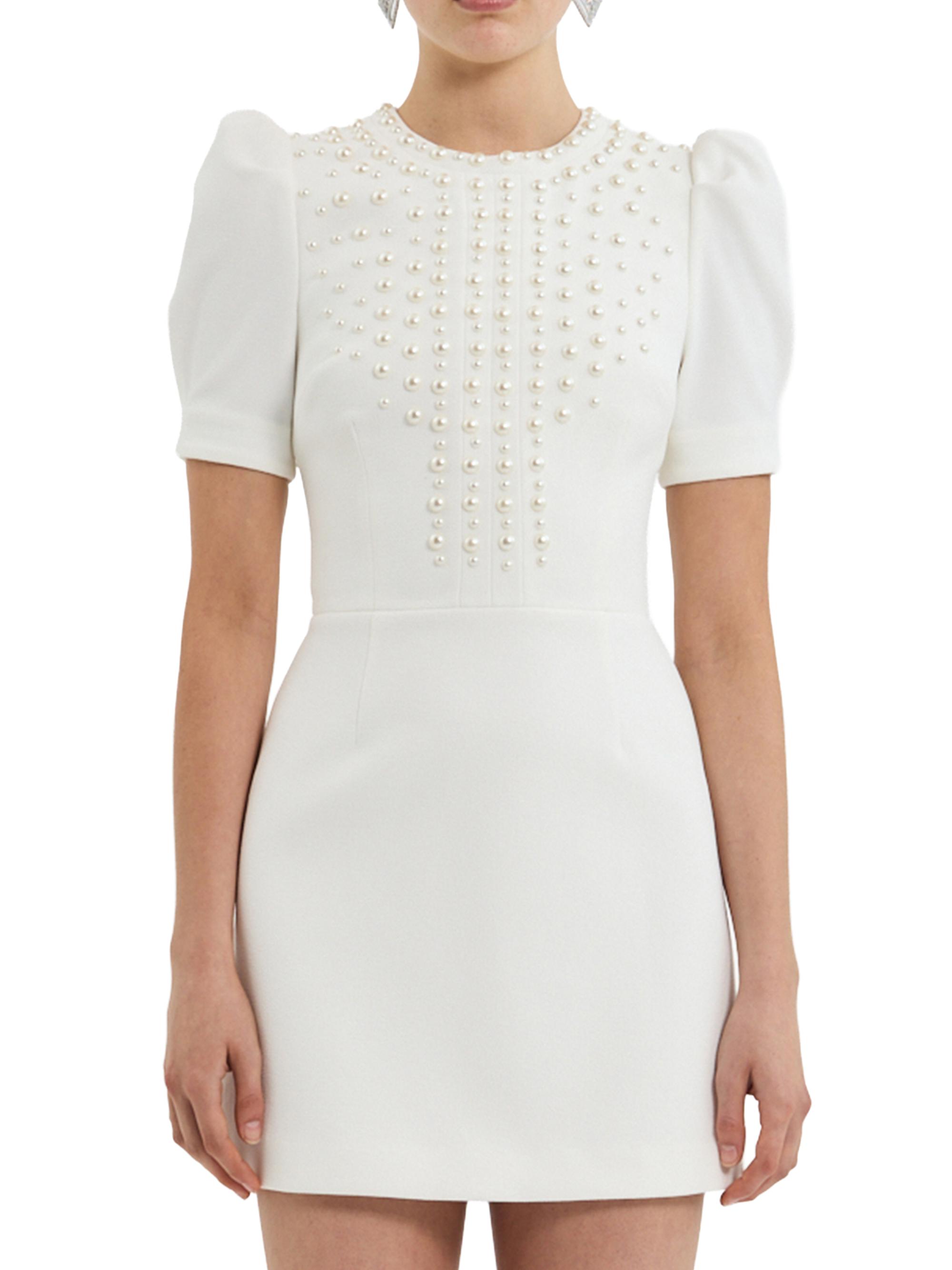 Rebecca Vallance Women's Pearly Embellished Crepe Minidress -