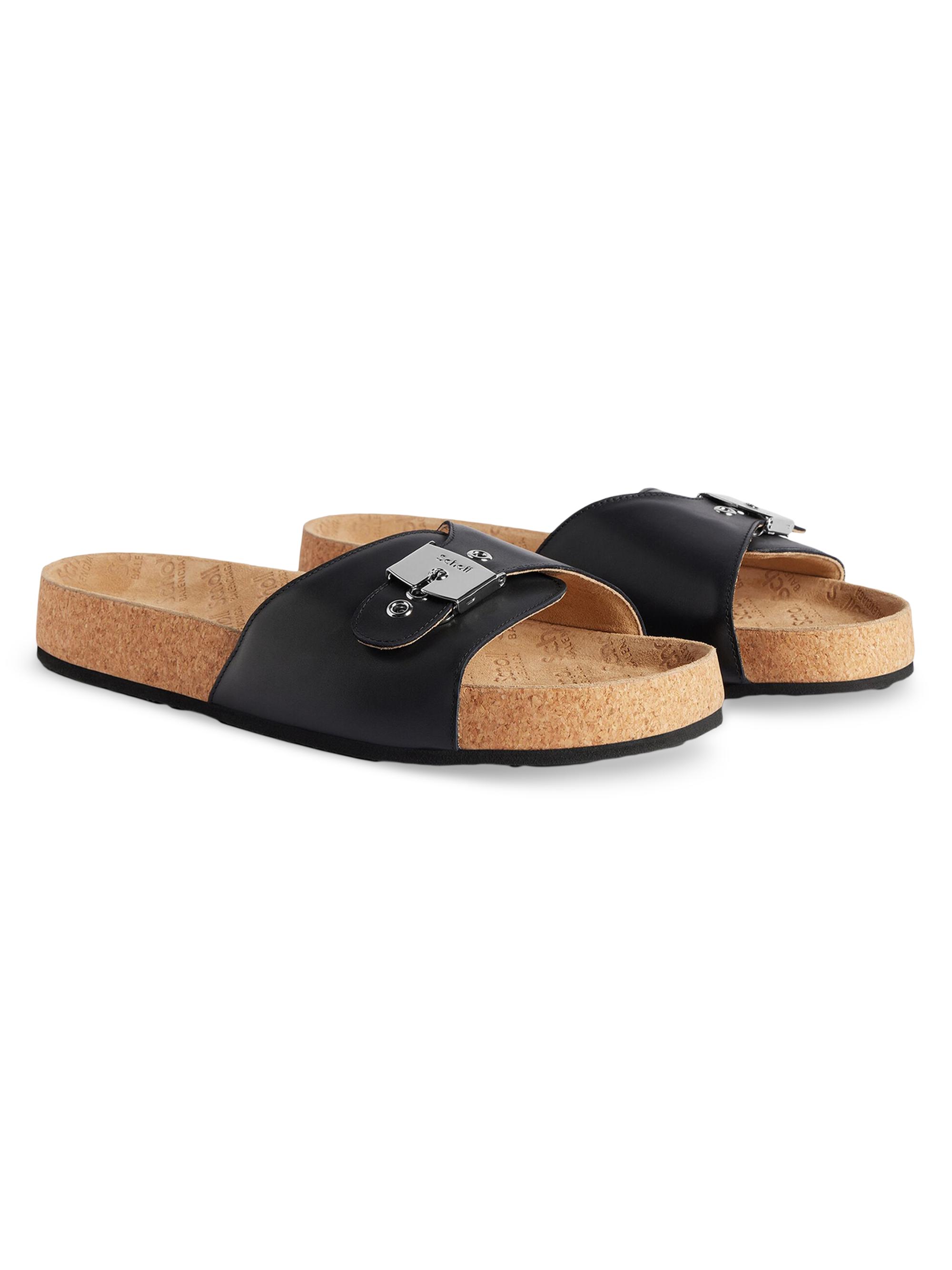 Balenciaga Men's I Scholl Flat Sandals - Black