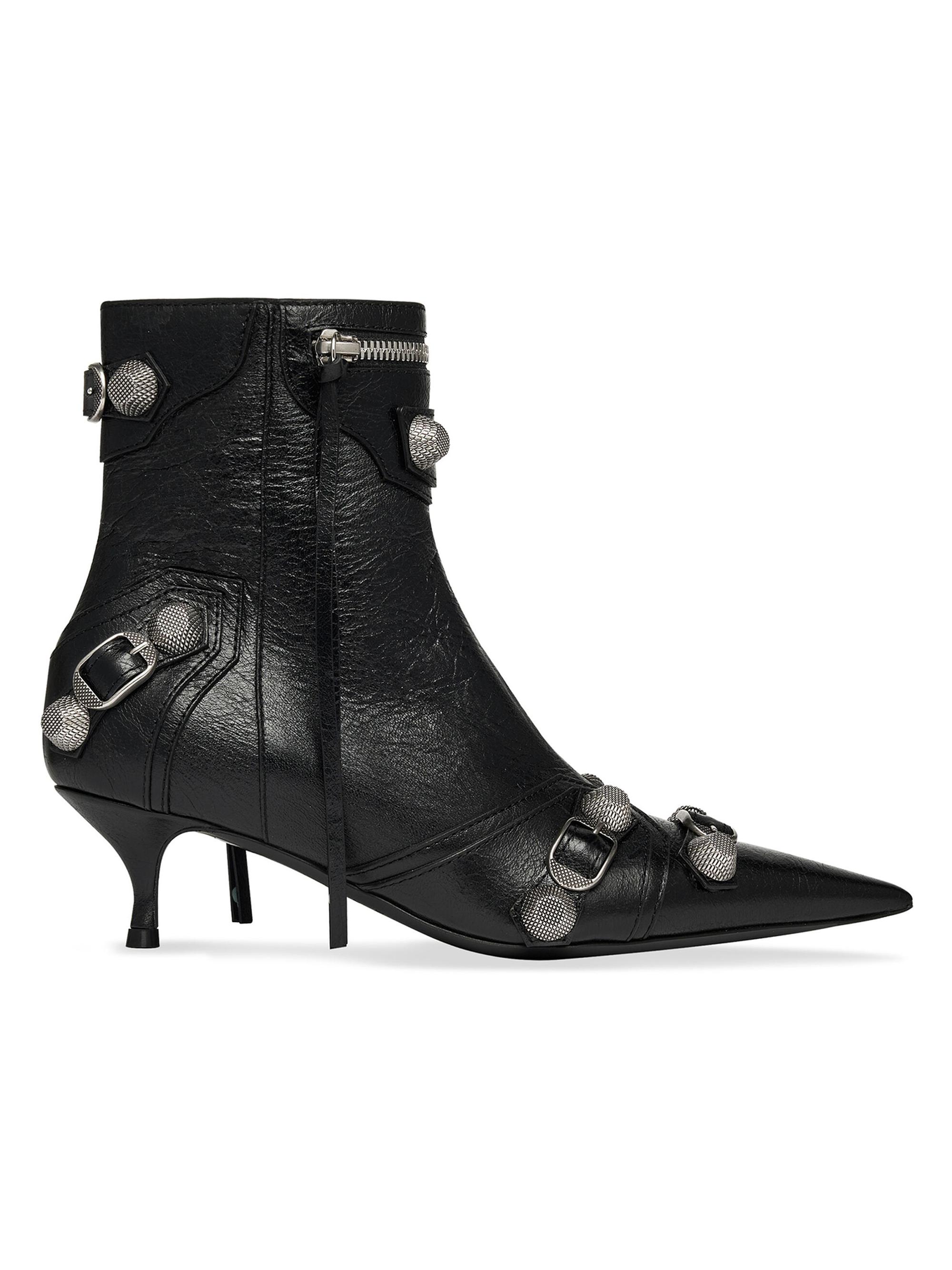Balenciaga Women's Cagole 50MM Booties - Black