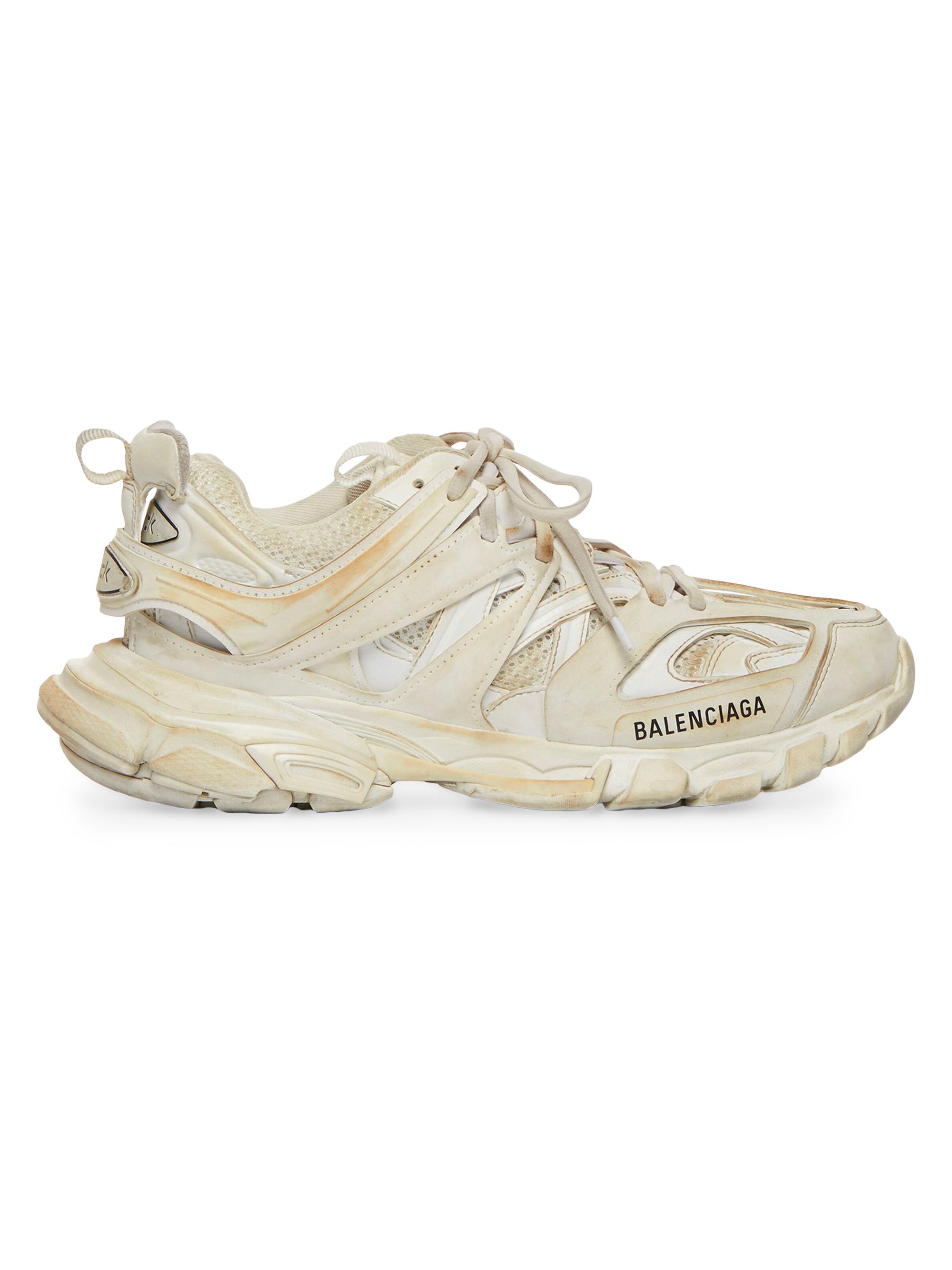 Balenciaga Women's Track Worn-Out Sneakers - White
