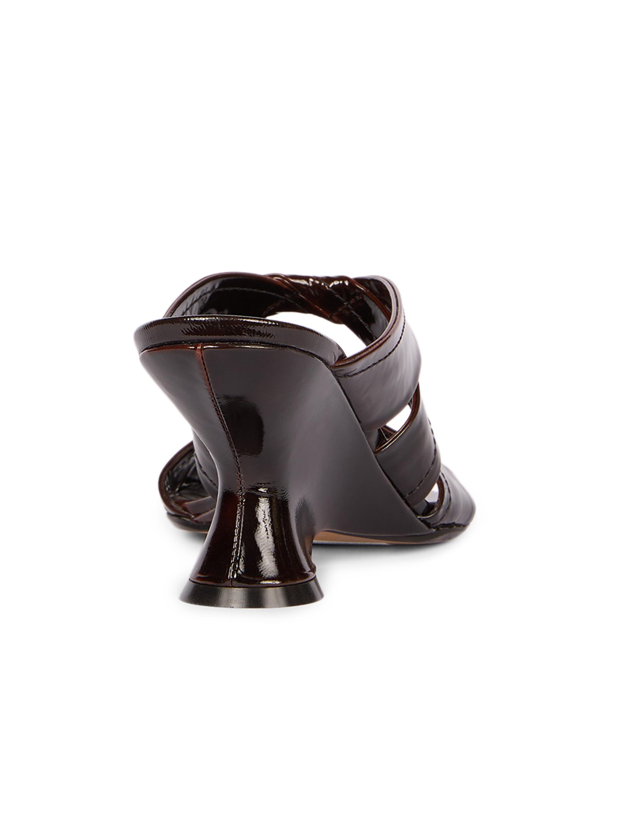 Dries Van Noten Knotted Leather Wedge Mules | Saks Fifth Avenue