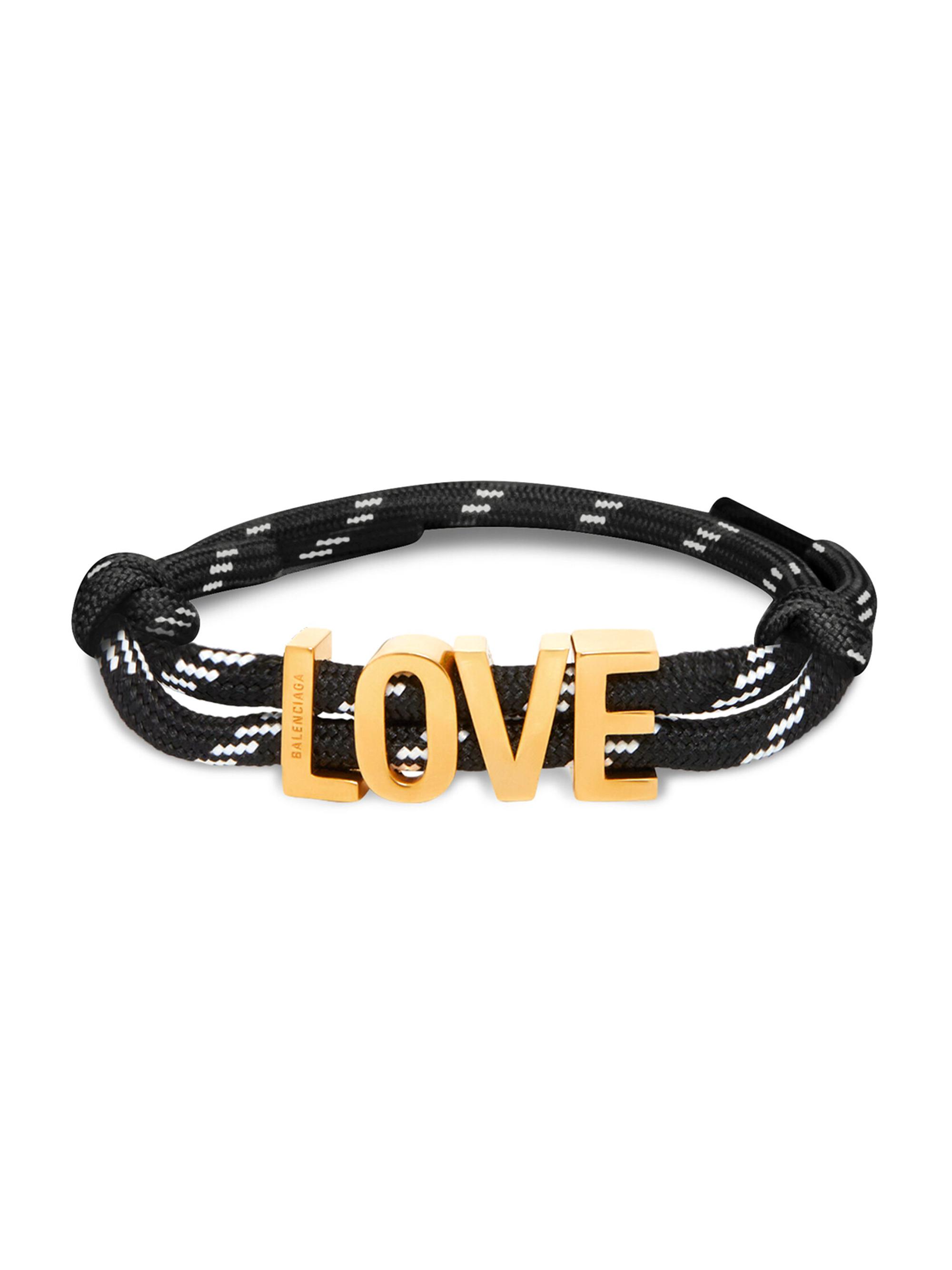 Balenciaga Women's L. o.v. e. Bracelet - Black Gold