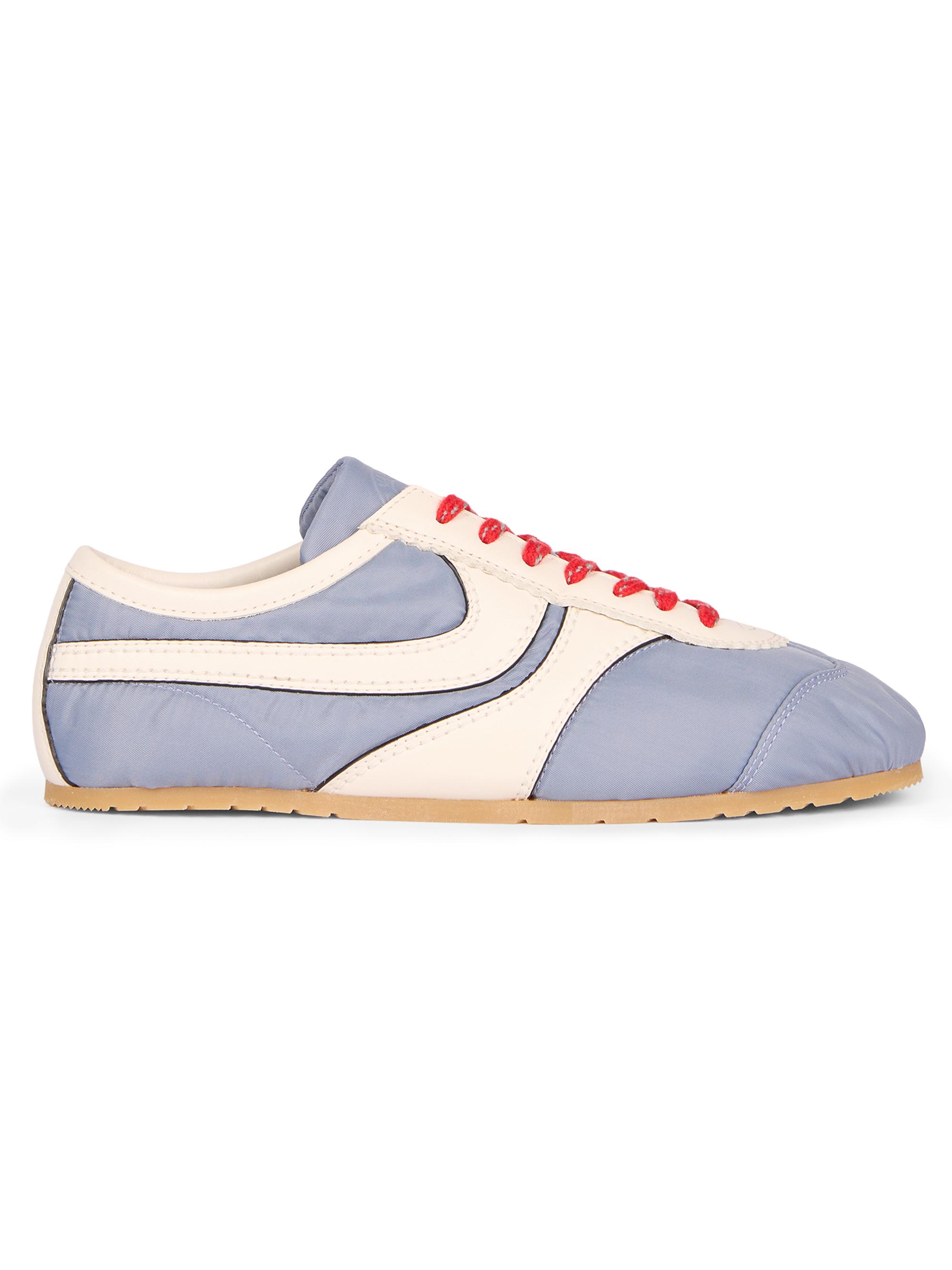 Dries Van Noten Women's Nylon Leather-Trimmed Sneakers - Light Blue