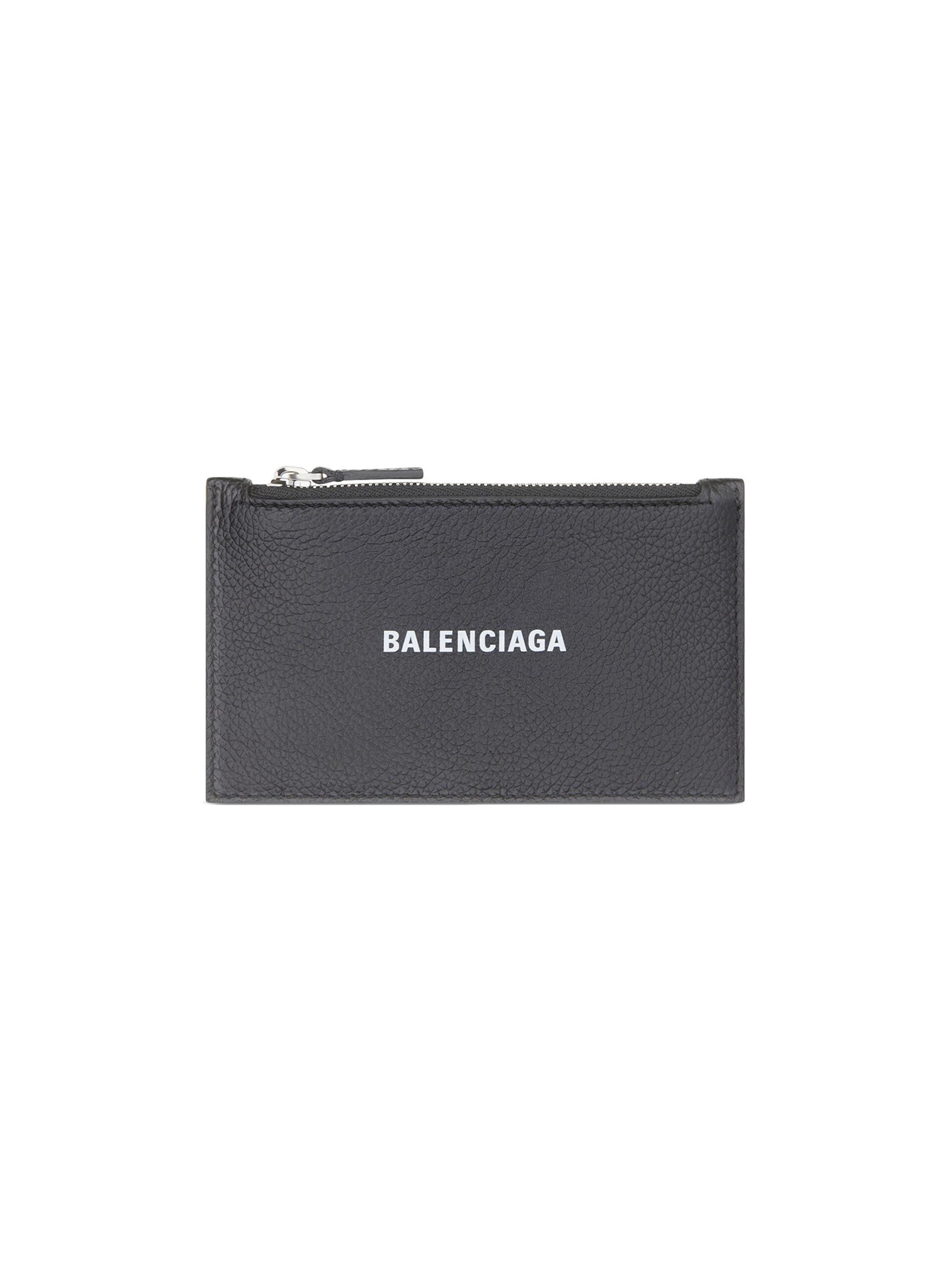 Balenciaga Men's Cash Long Coin and Card Holder - Black