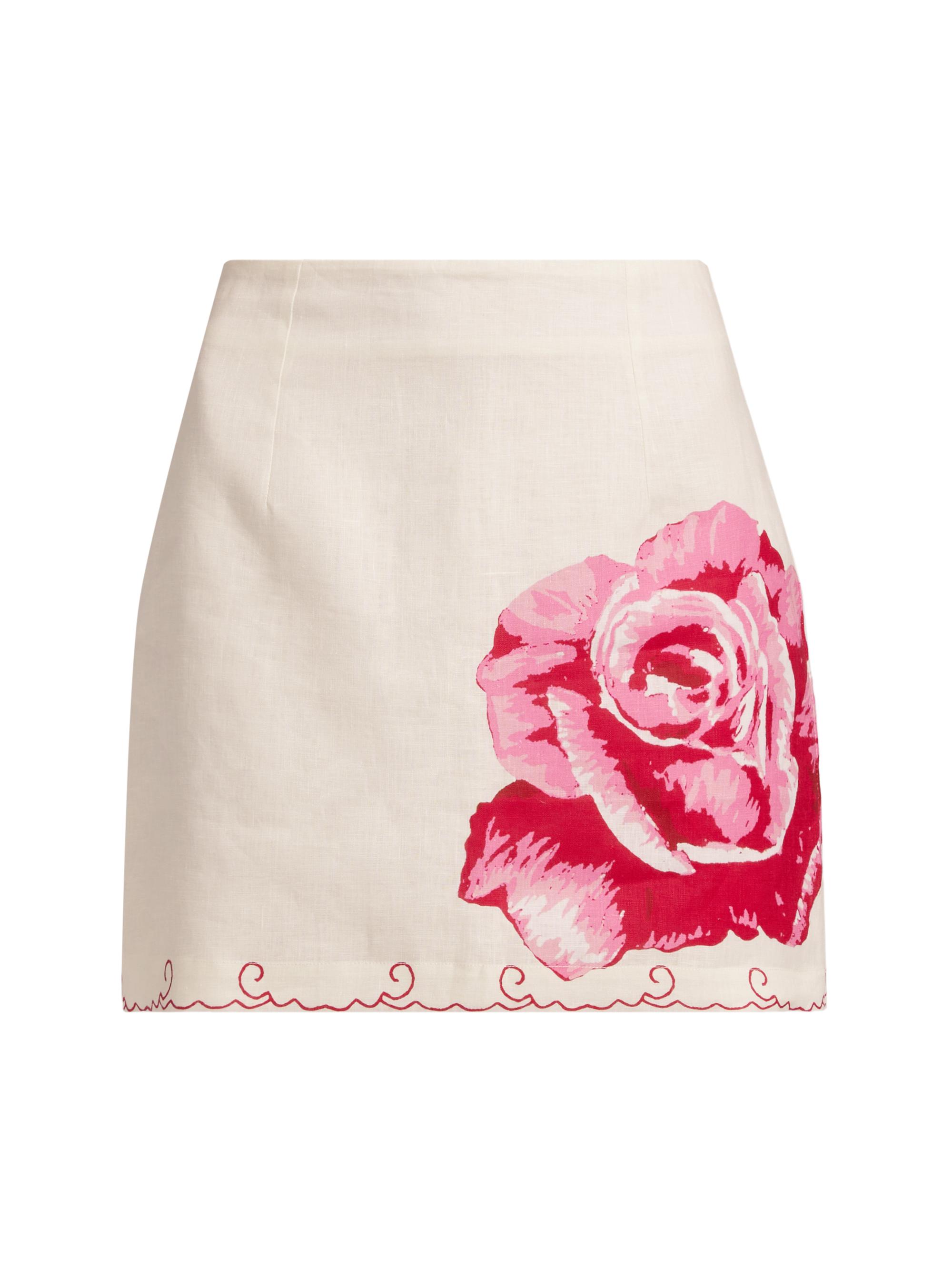 Aston Studio Women's Ula Linen Miniskirt - Antique Rose
