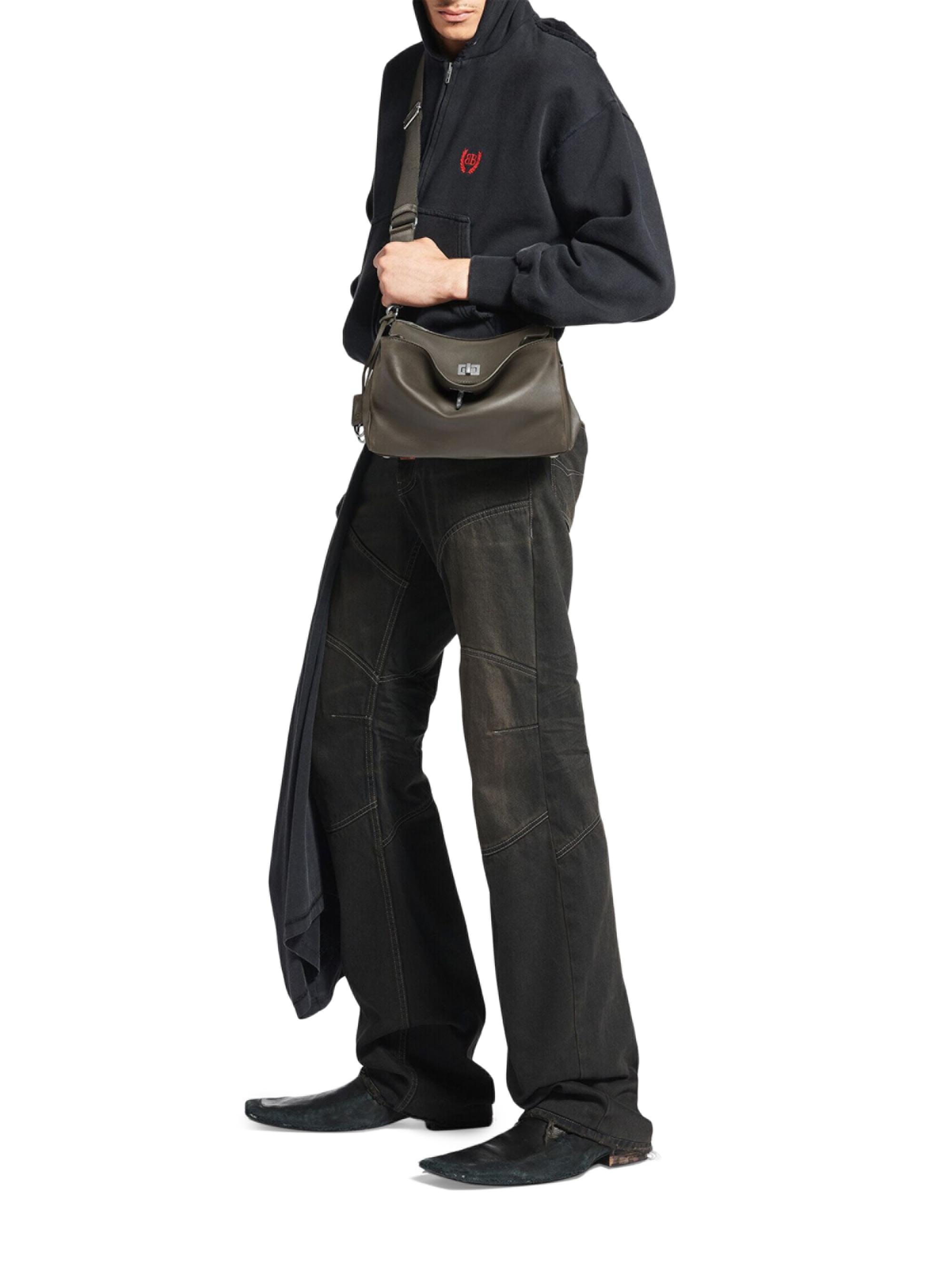 Balenciaga Men's Rodeo  Messenger Bag - Khaki