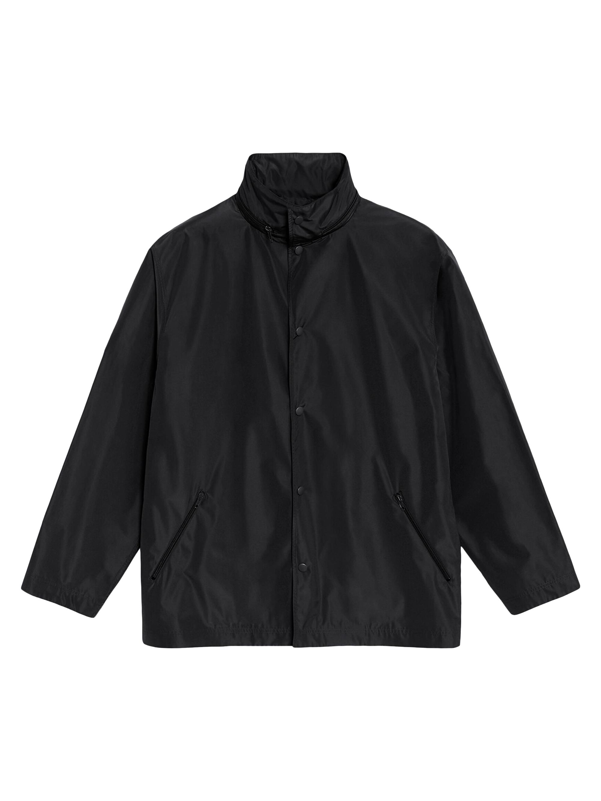 Balenciaga Men's Logo Windbreaker Jacket - Black