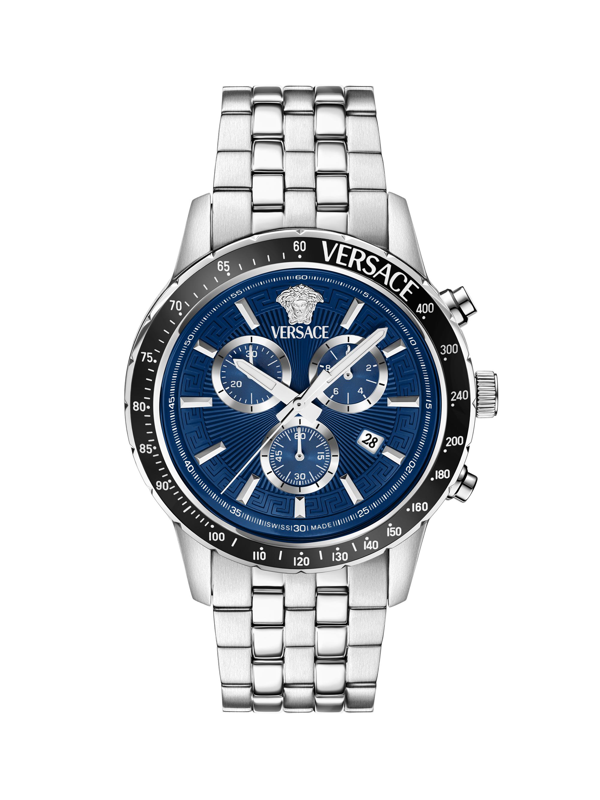 Versace Men's Sport Chrono Stainless Steel Bracelet Watch/44MM - Silver