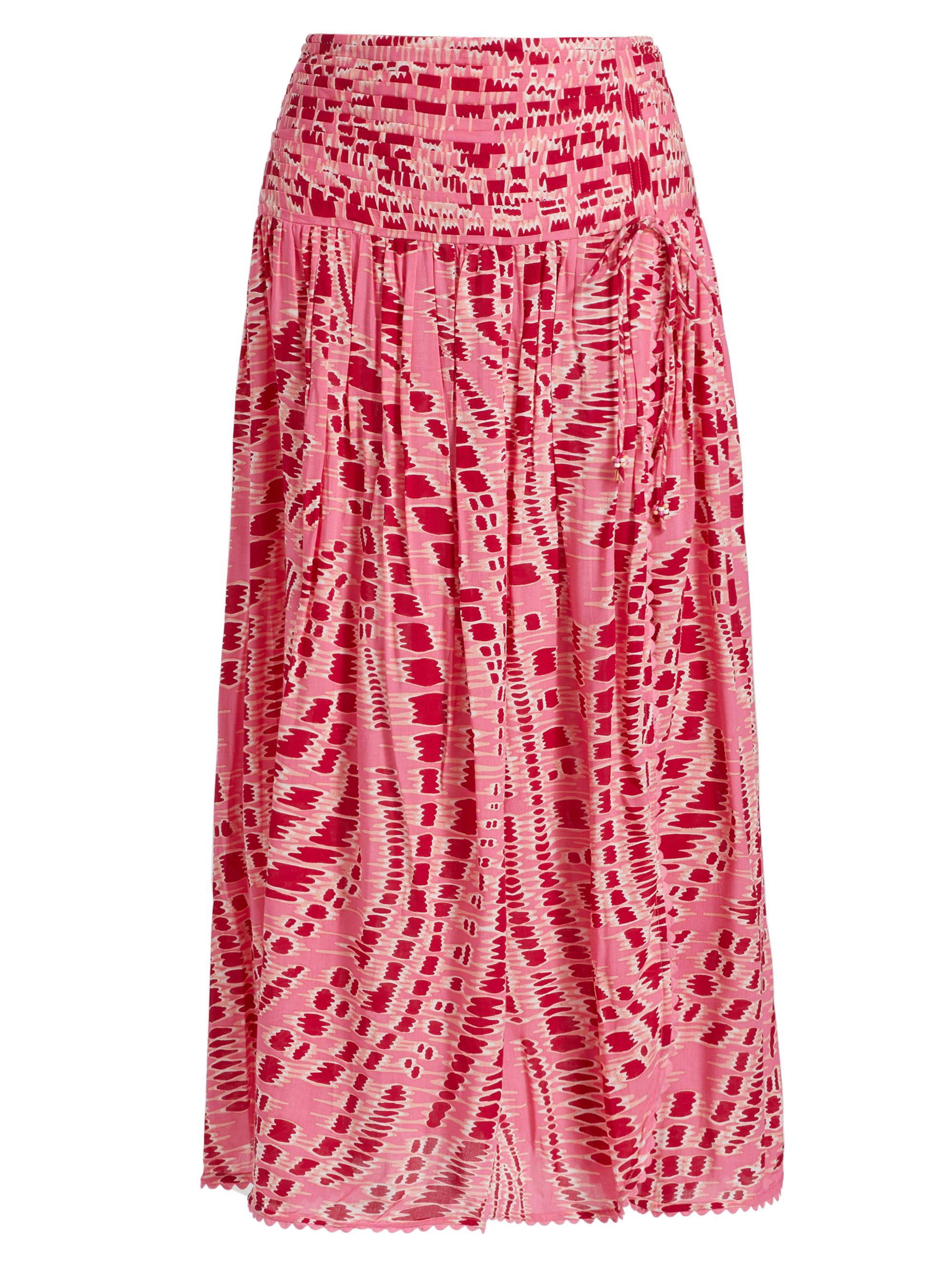 Poupette St Barth Women's Carla Printed Midi-Skirt - Pink Kalina