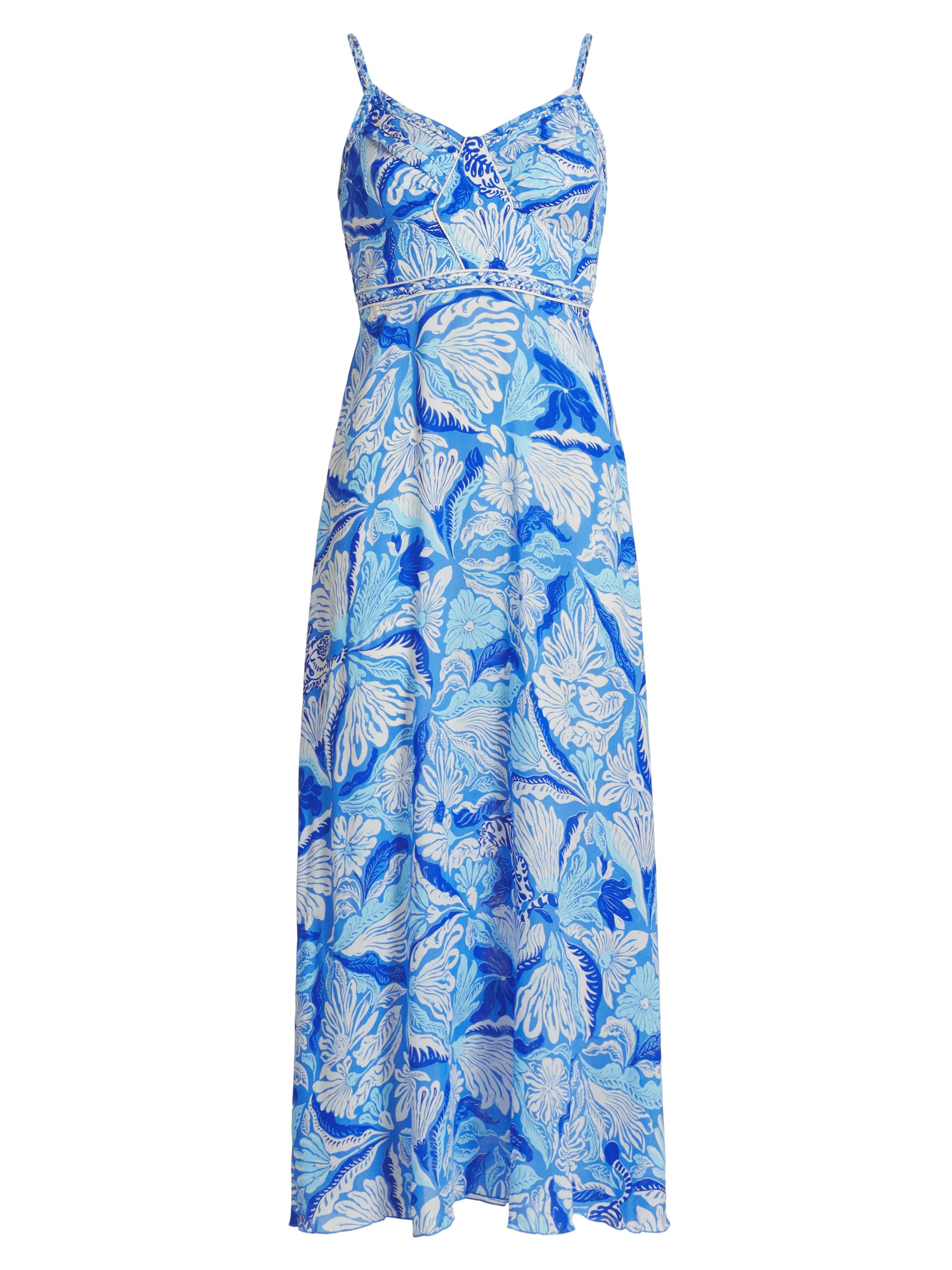 Poupette St Barth Women's Cara Floral V-Neck Maxi Dress - Blue Tiger Lily