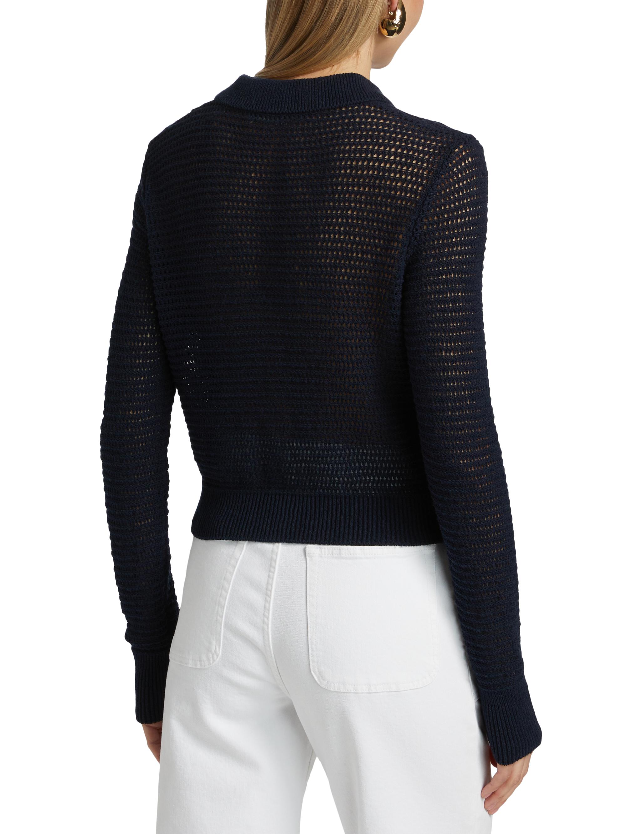 Frame The Shrunken Open-Knit Cardigan | Saks Fifth Avenue