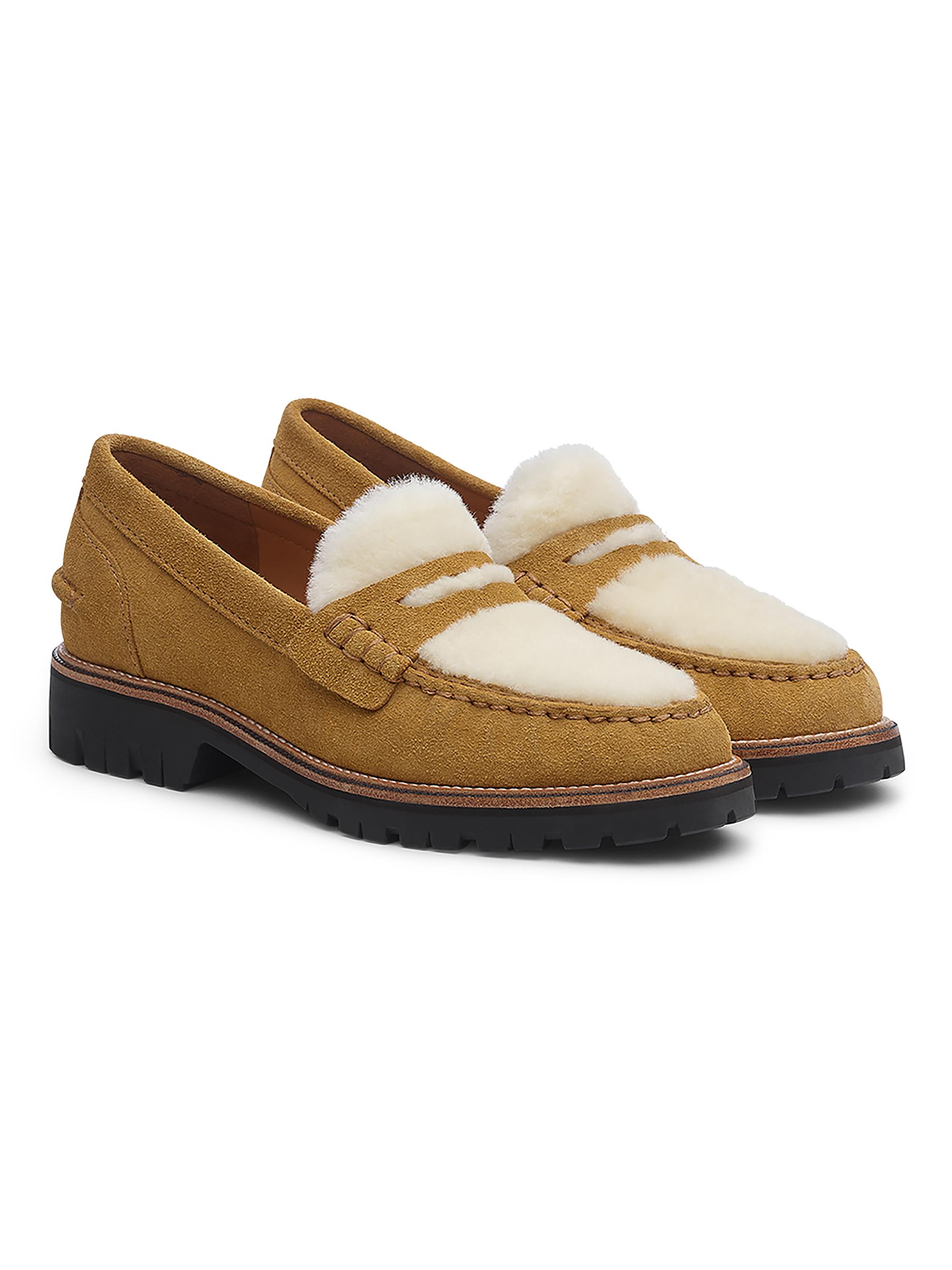 rag & bone Corey 70MM Suede & Shearling Loafers | Saks Fifth Avenue