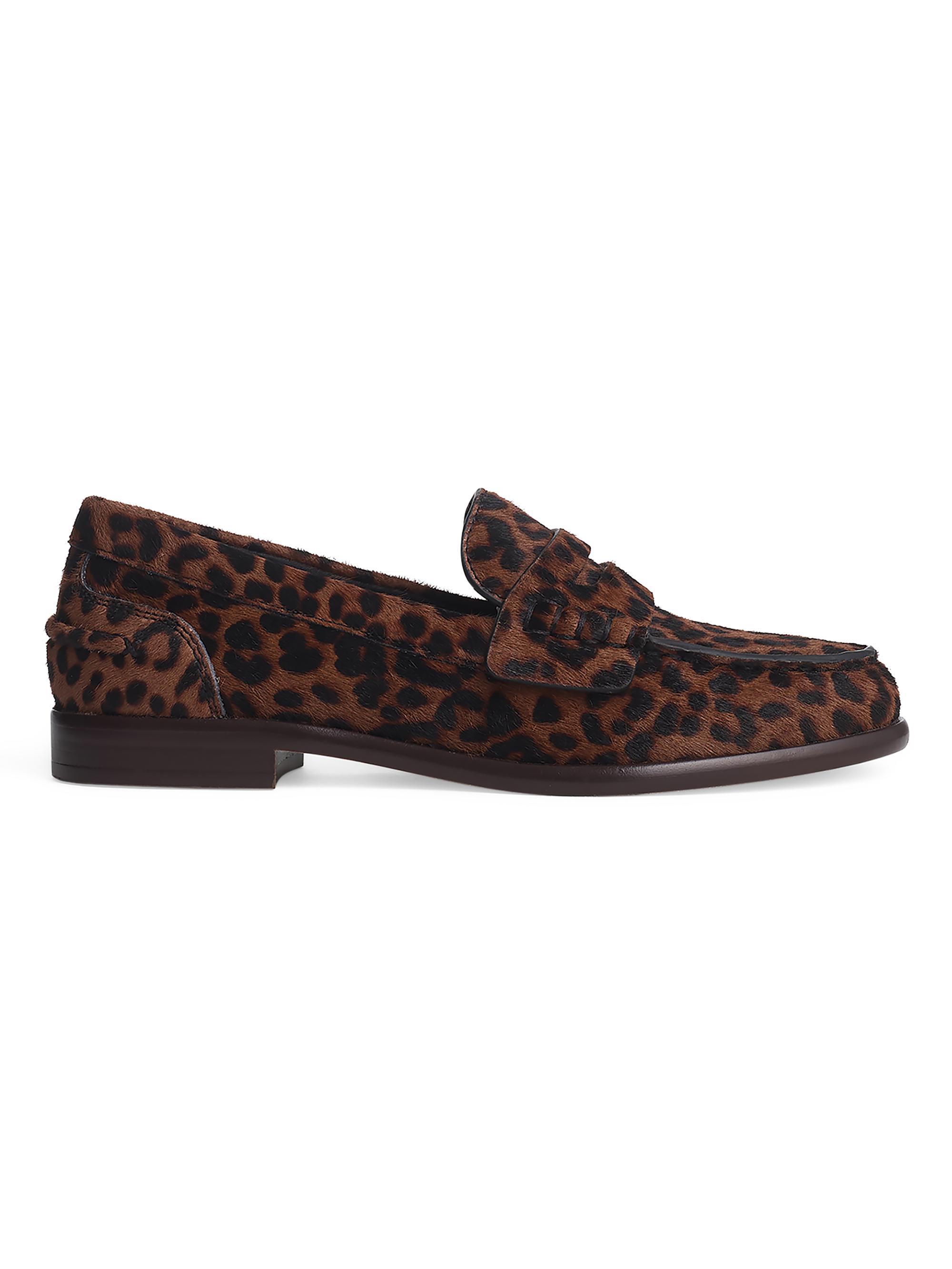 rag & bone Women's Carter Printed Calf Hair Penny Loafers - Leopard