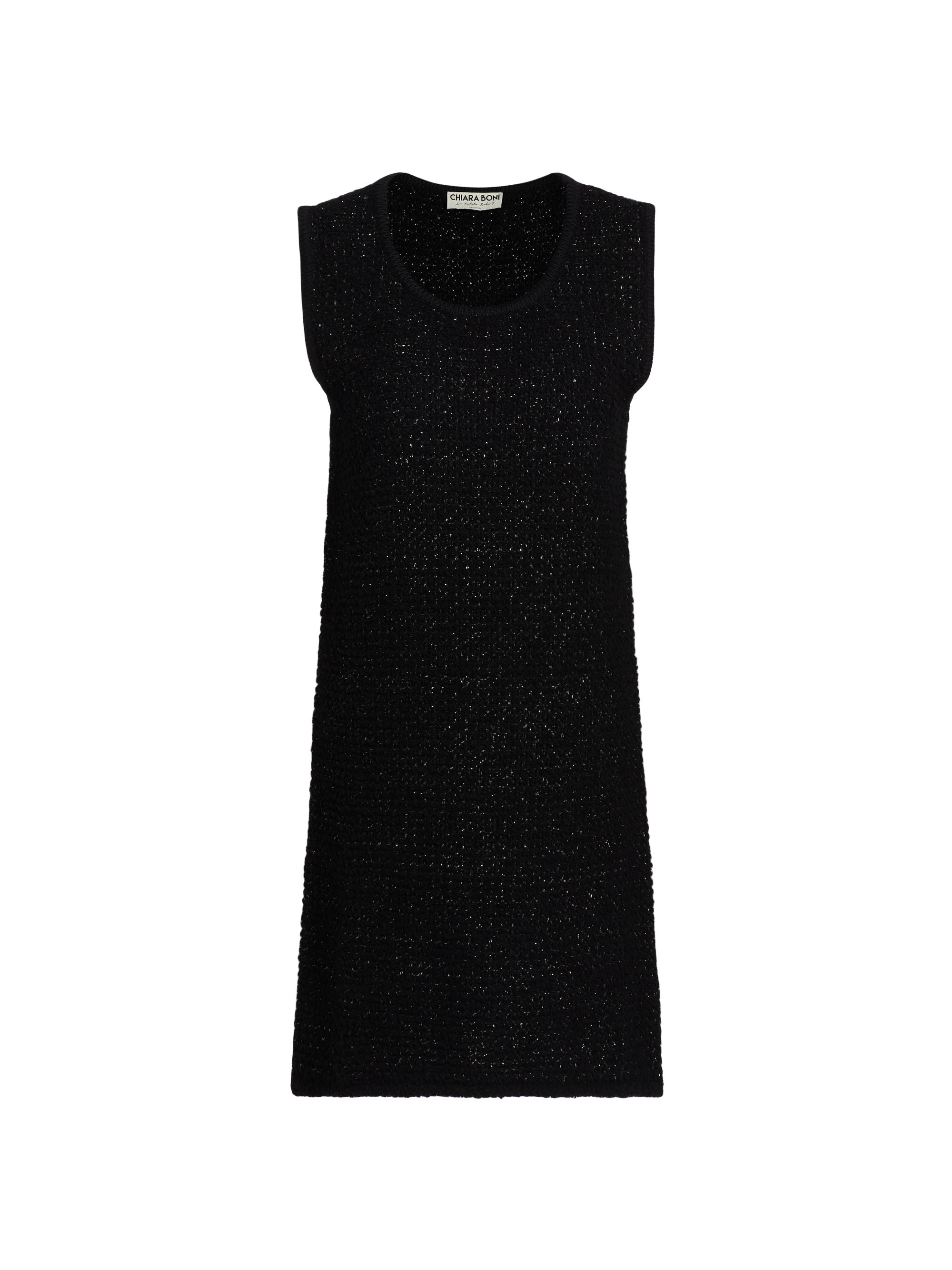Chiara Boni La Petite Robe Women's Bilok Metallic Tweed A-Line Minidress - Black