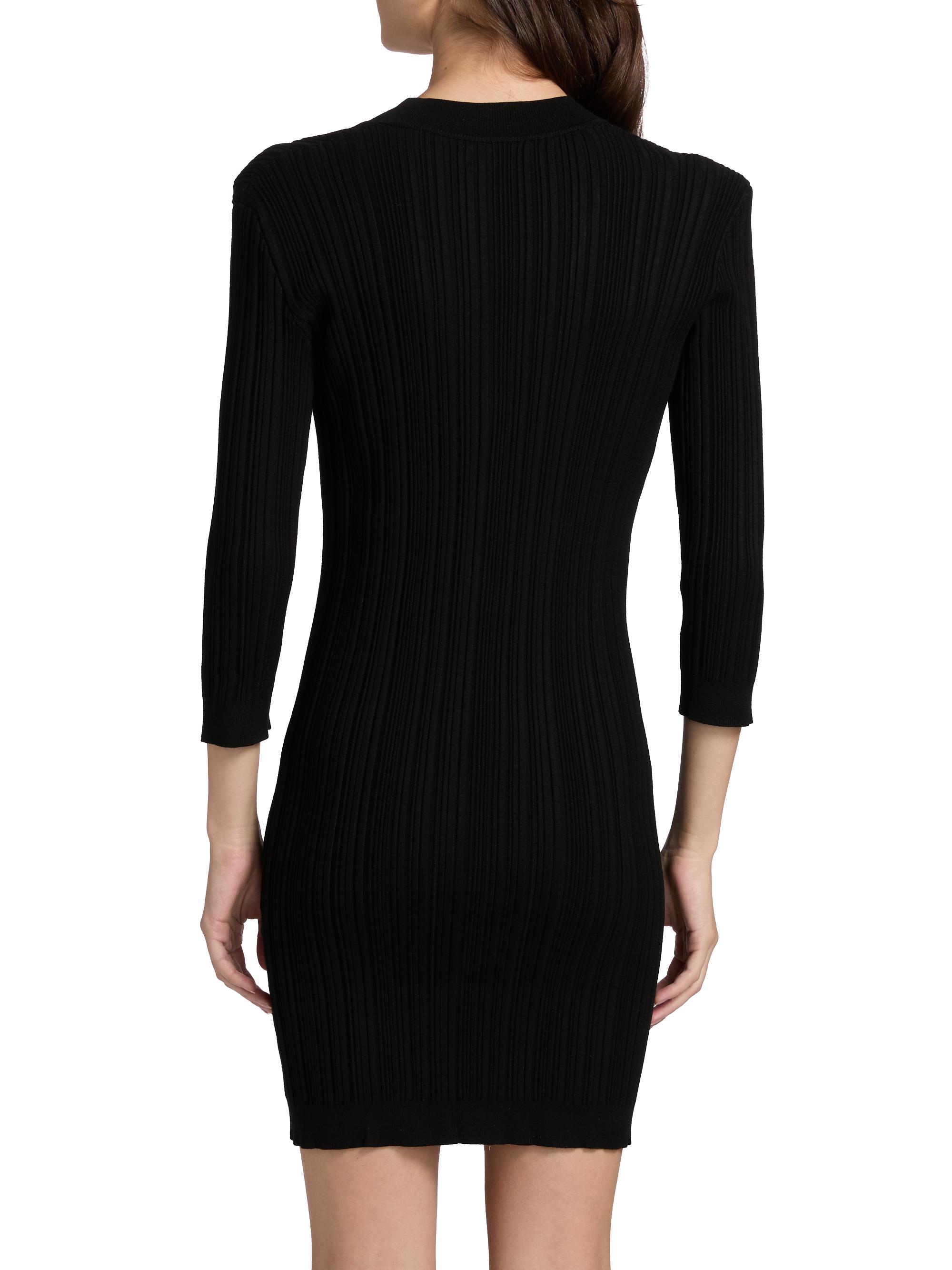 Chiara Boni La Petite Robe Nuj Pepper Rib-Knit Minidress | Saks