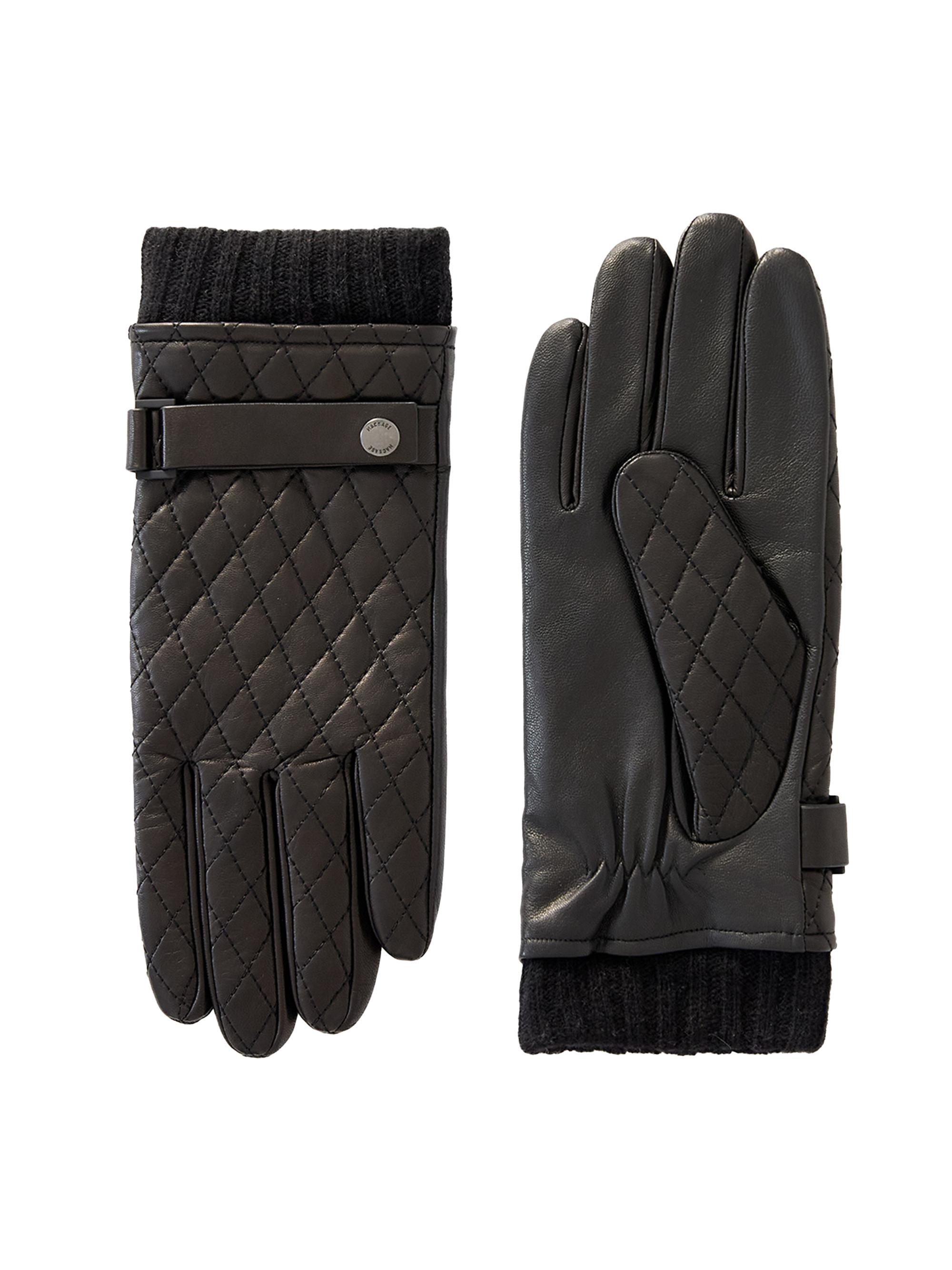 Mackage Men's Reeve Quilted Leather Gloves - Black