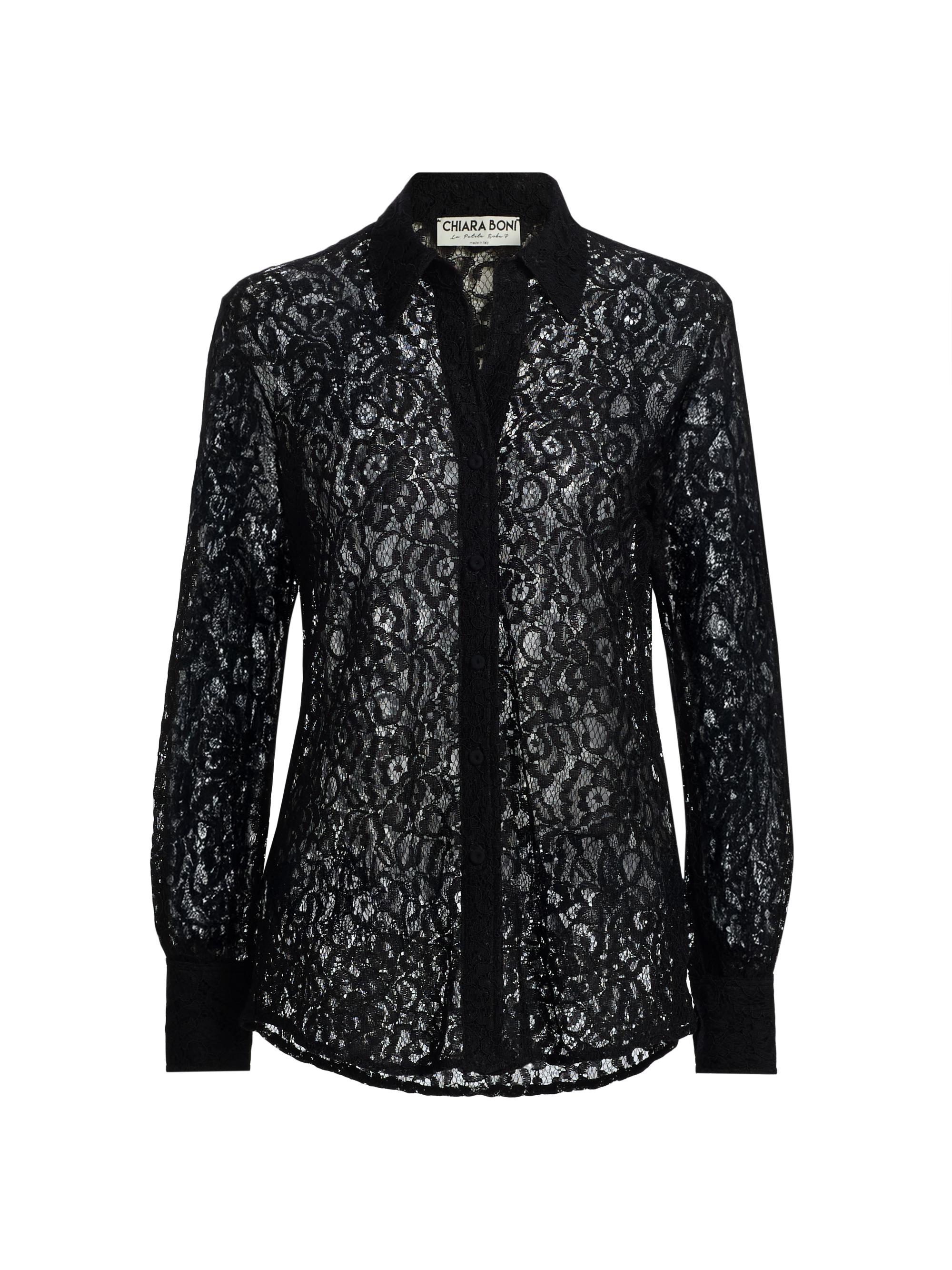 Chiara Boni La Petite Robe Women's Manal Lace Shirt - Black