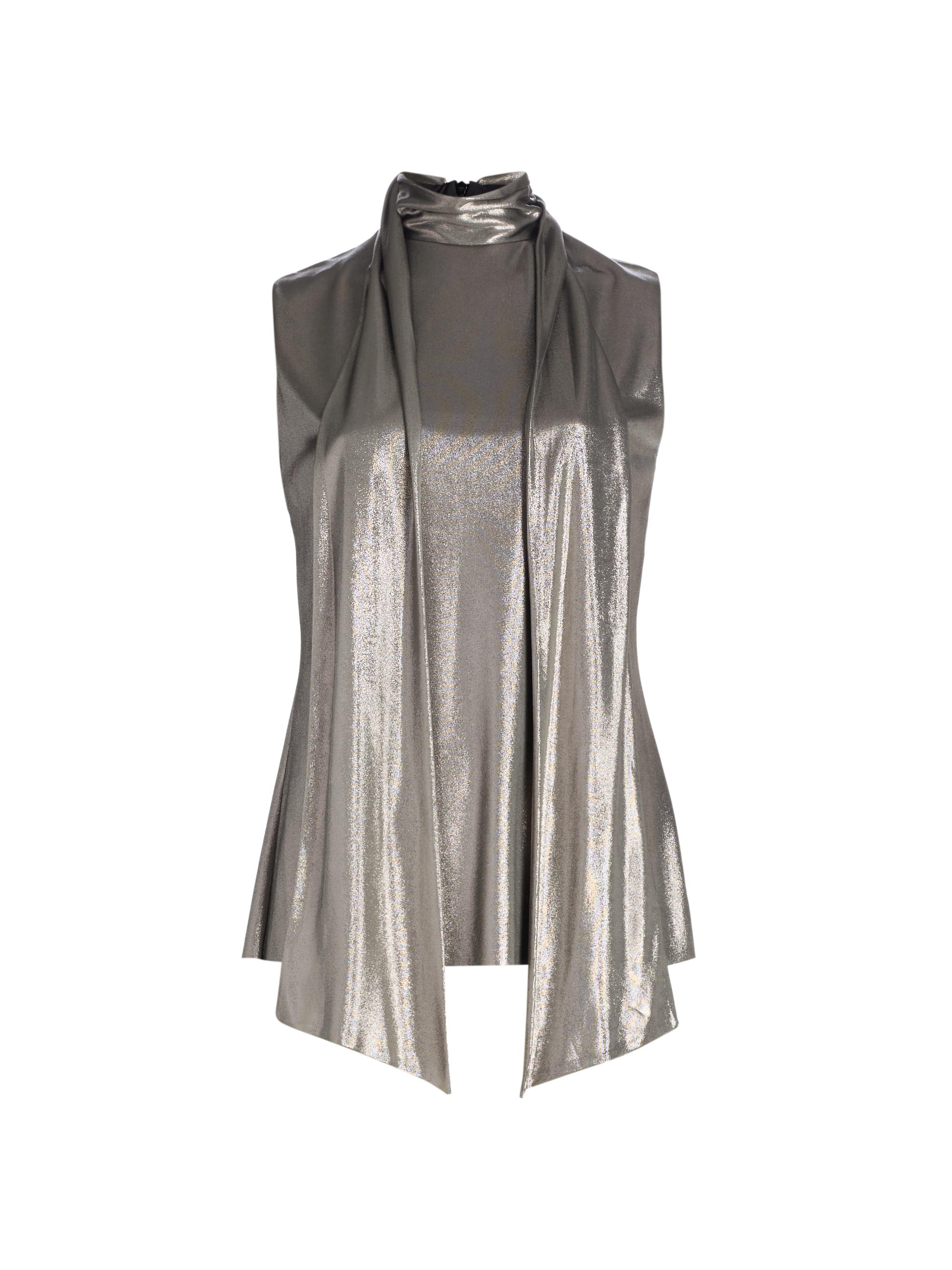Chiara Boni La Petite Robe Women's Dila Splendid Metallic Top - Planet