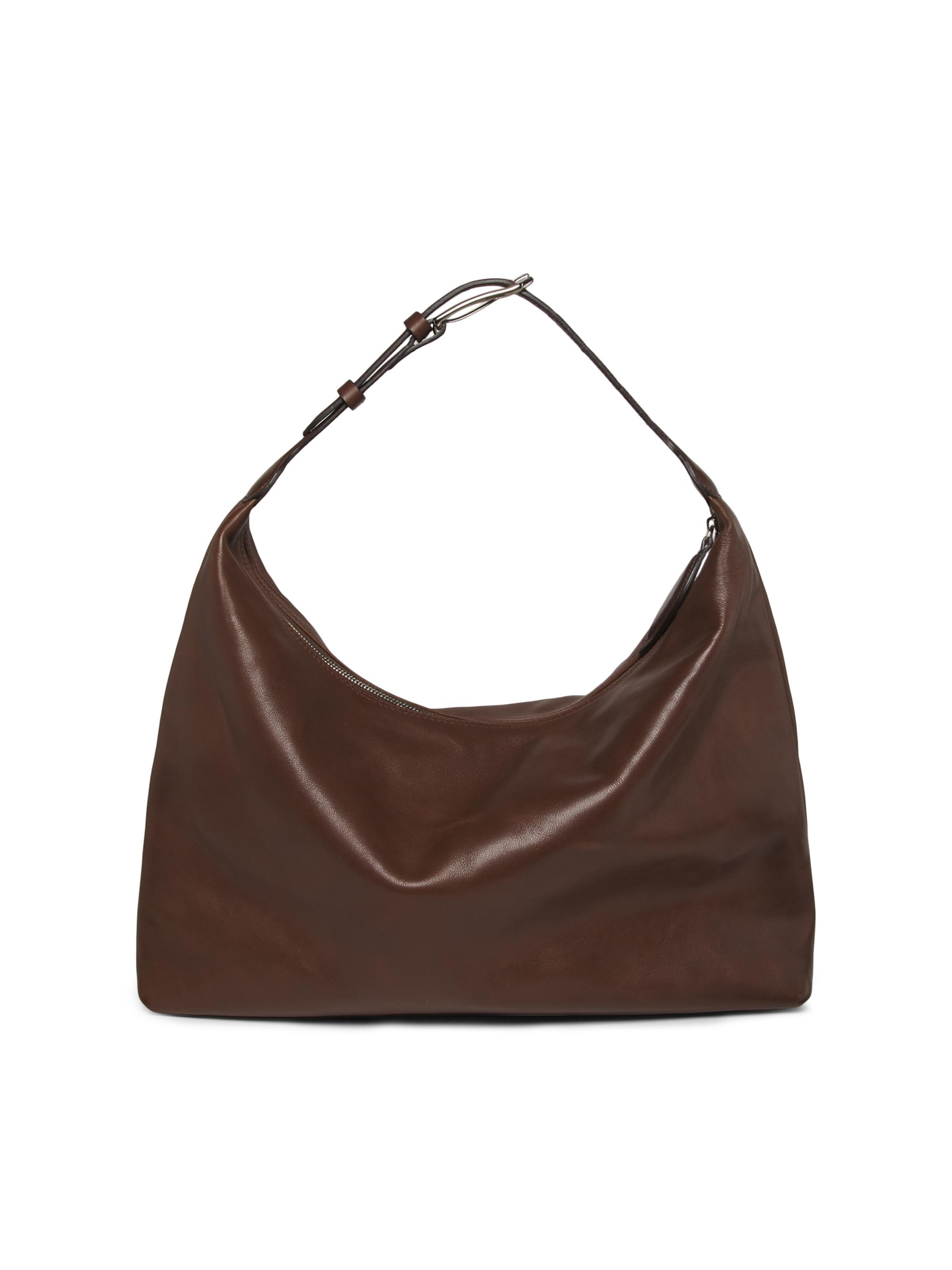 Liffner Women's Pillow Leather Shoulder Bag - Dark Brown