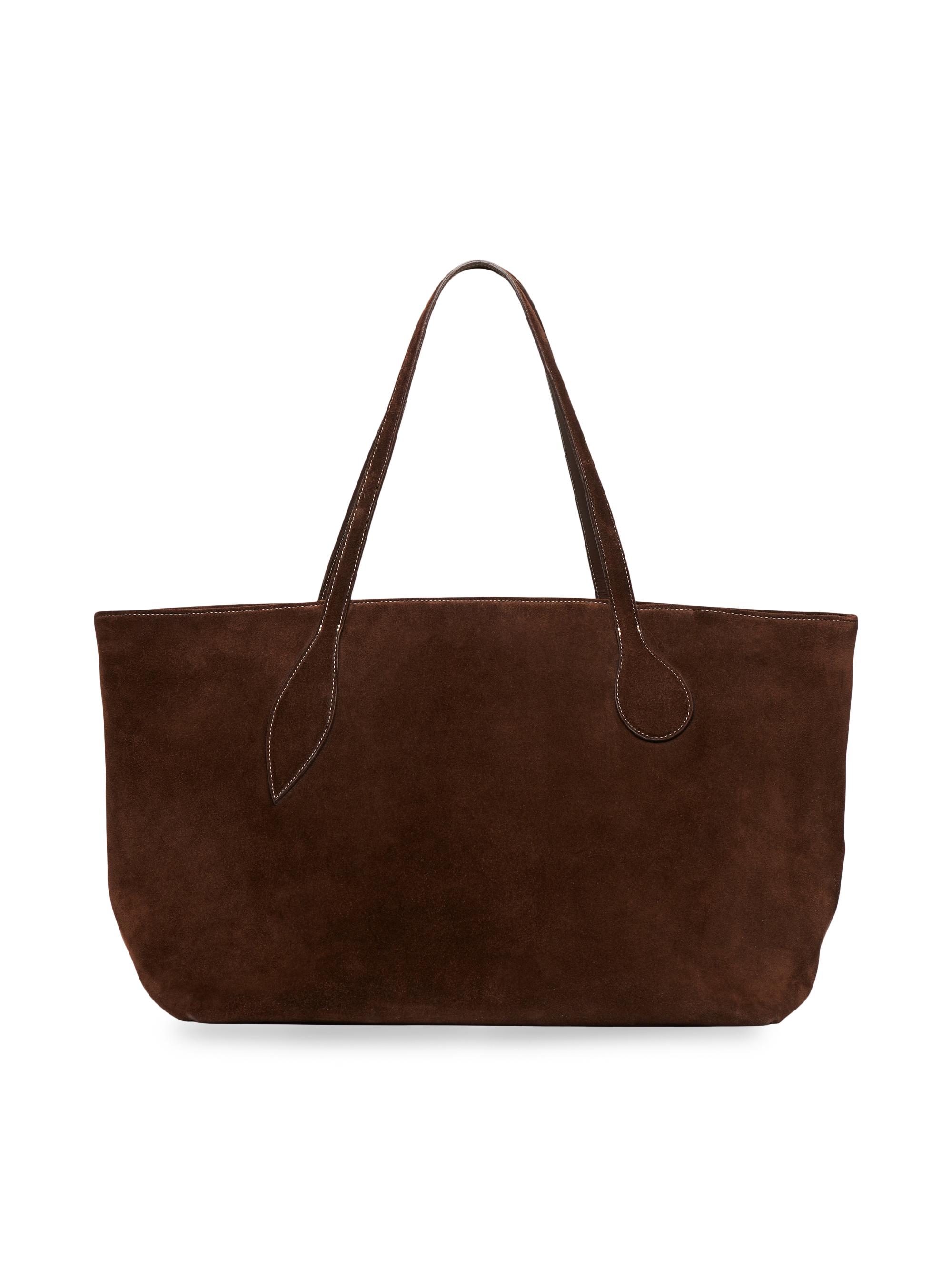 Liffner Women's Mega Sprout Suede Tote - Dark Brown