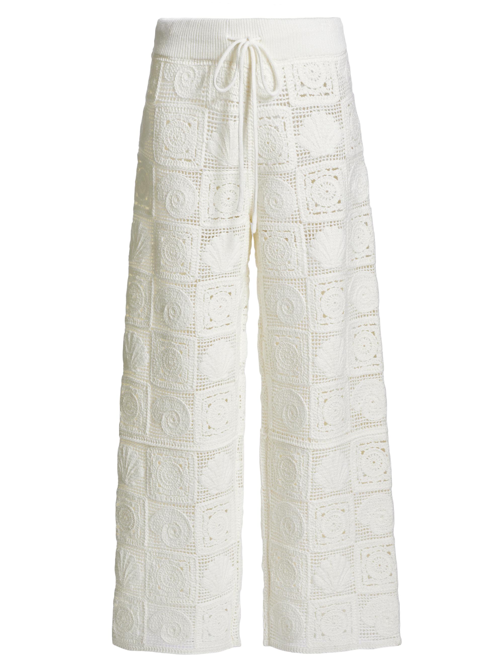 Rails Women's Maja Crochet Cotton-Blend Pants - White Sea Shell Crochet
