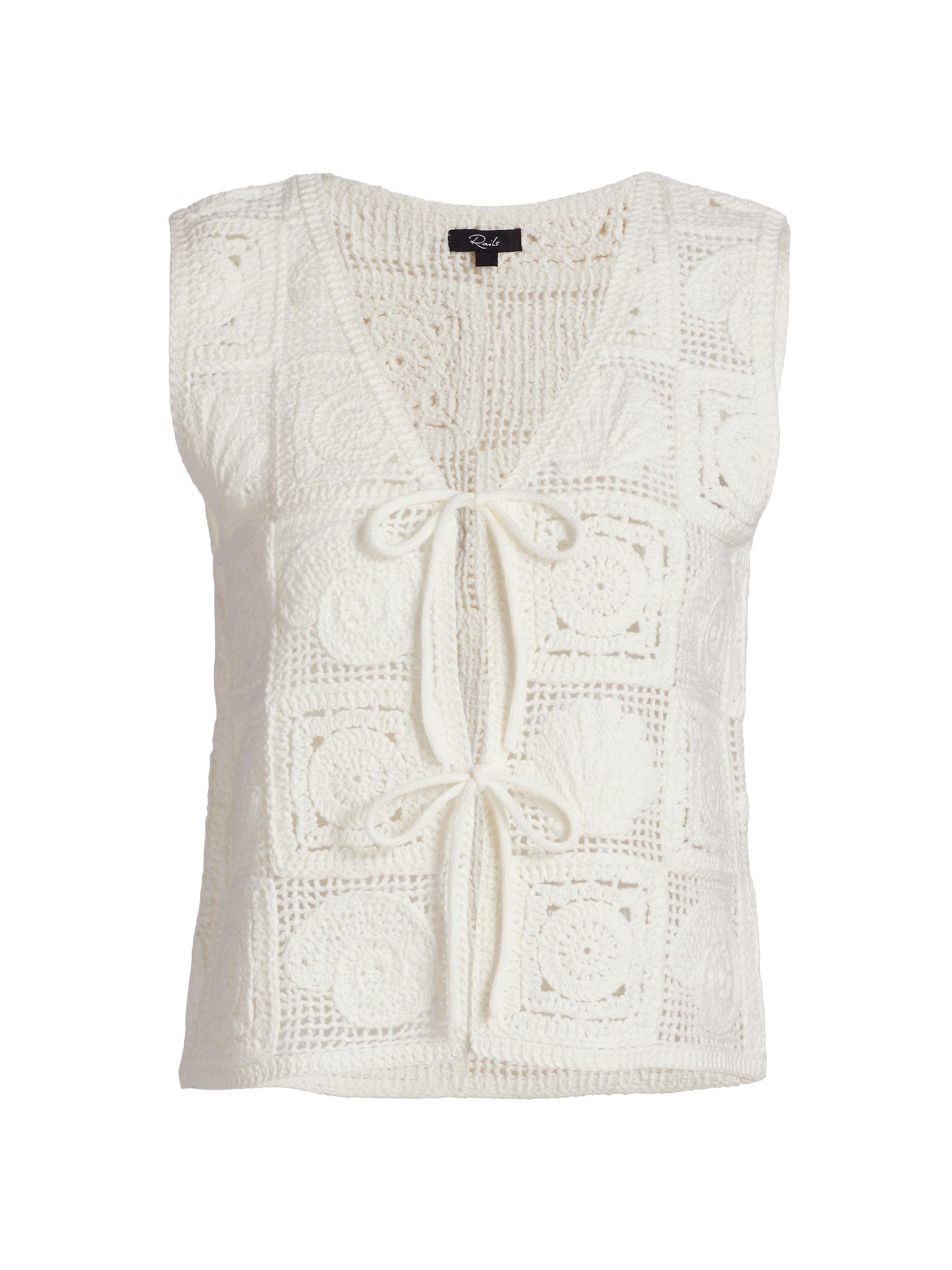 Paz Crochet-Knit Sleeveless Top