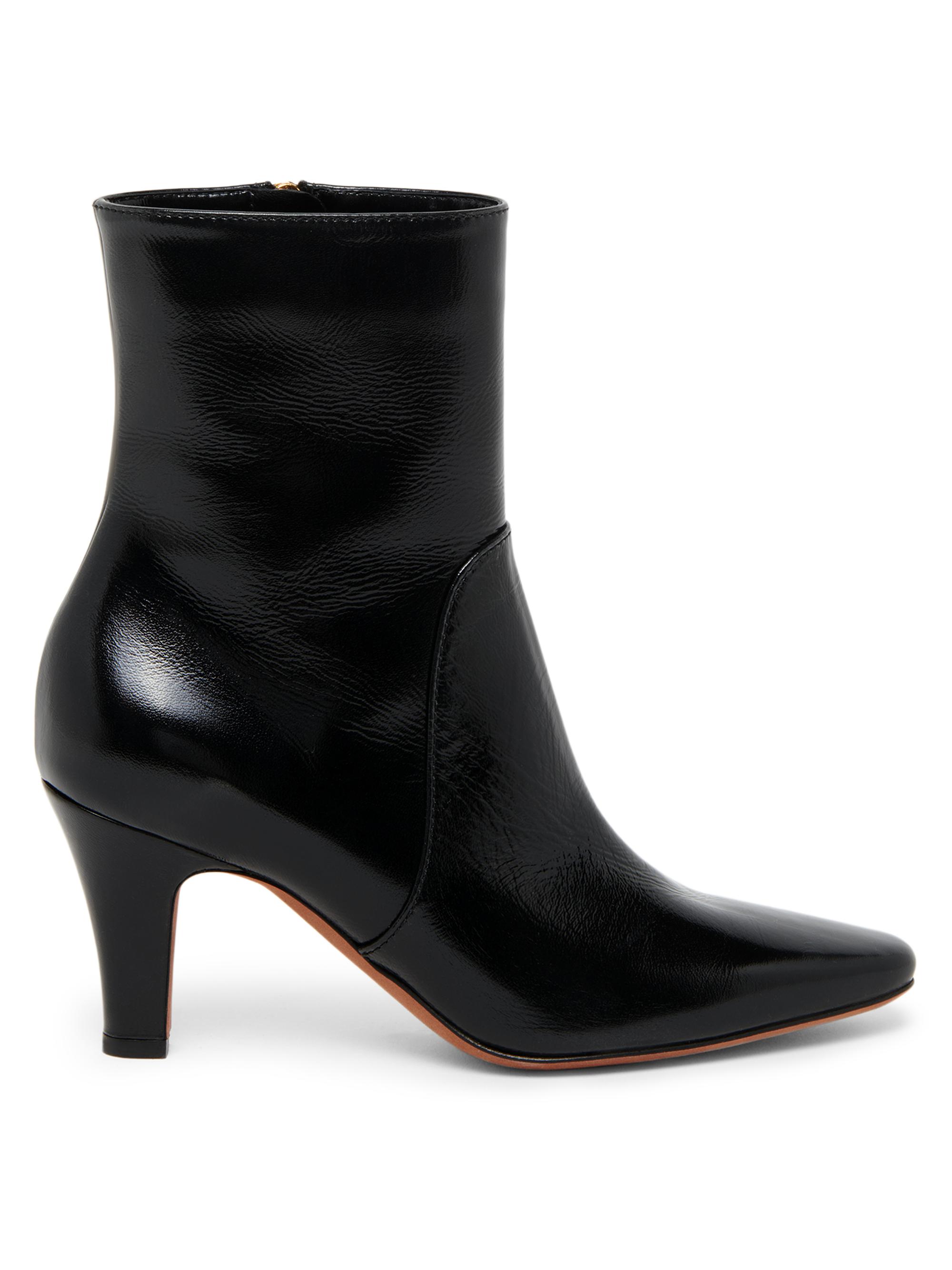 Pollini Women's Muse 75MM Leather Ankle Boots - Black