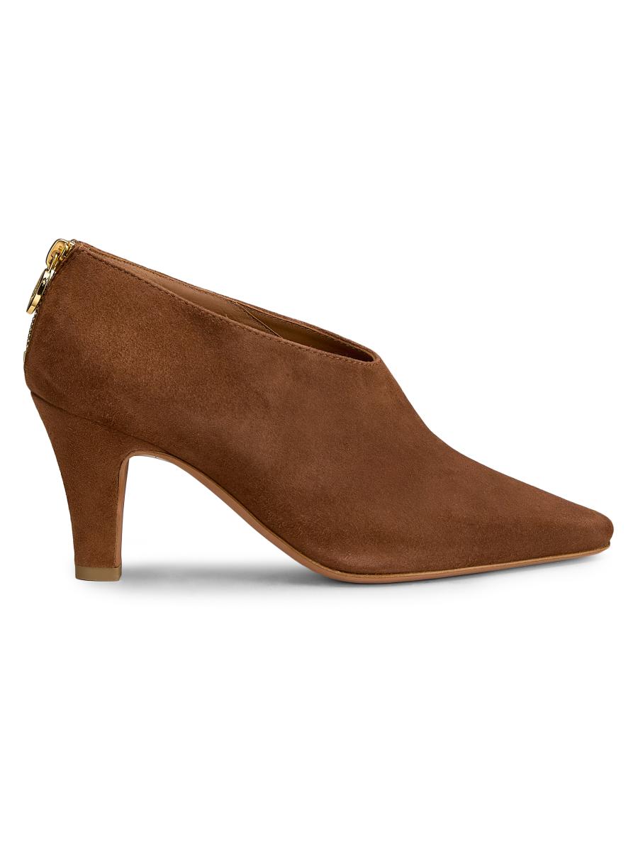 Pollini Women's Muse Suede Ankle Booties In Brown