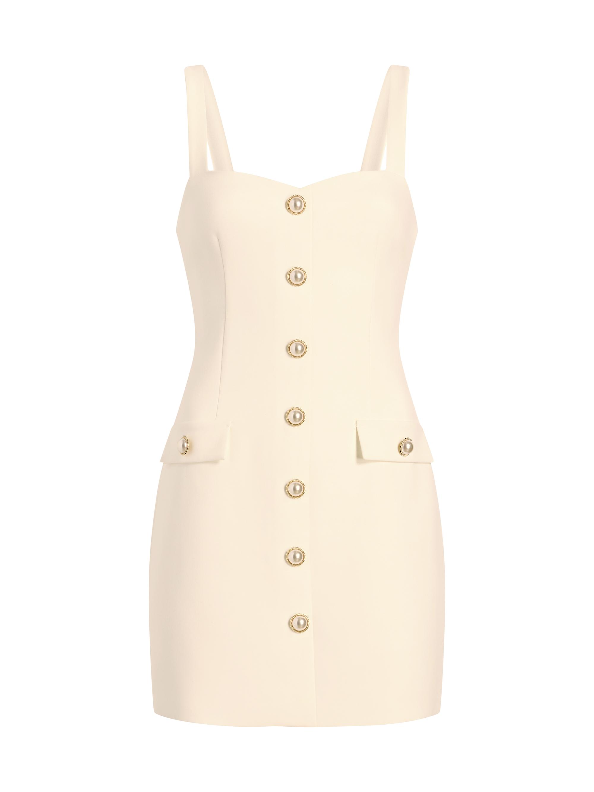 Likely Women's Brooks Pearl Button Minidress - White