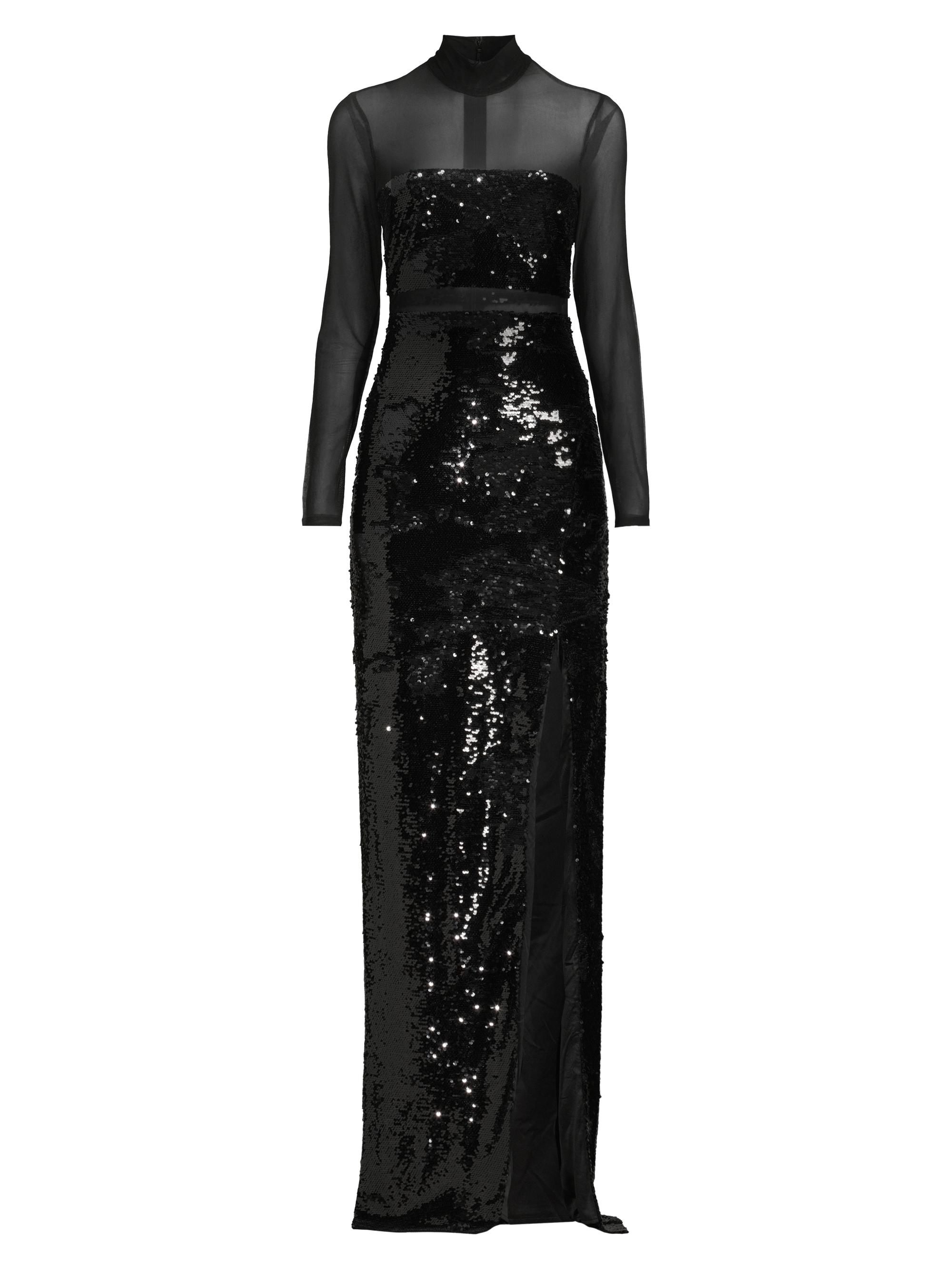 Likely Women's Andie Sequin & Mesh Gown - Black
