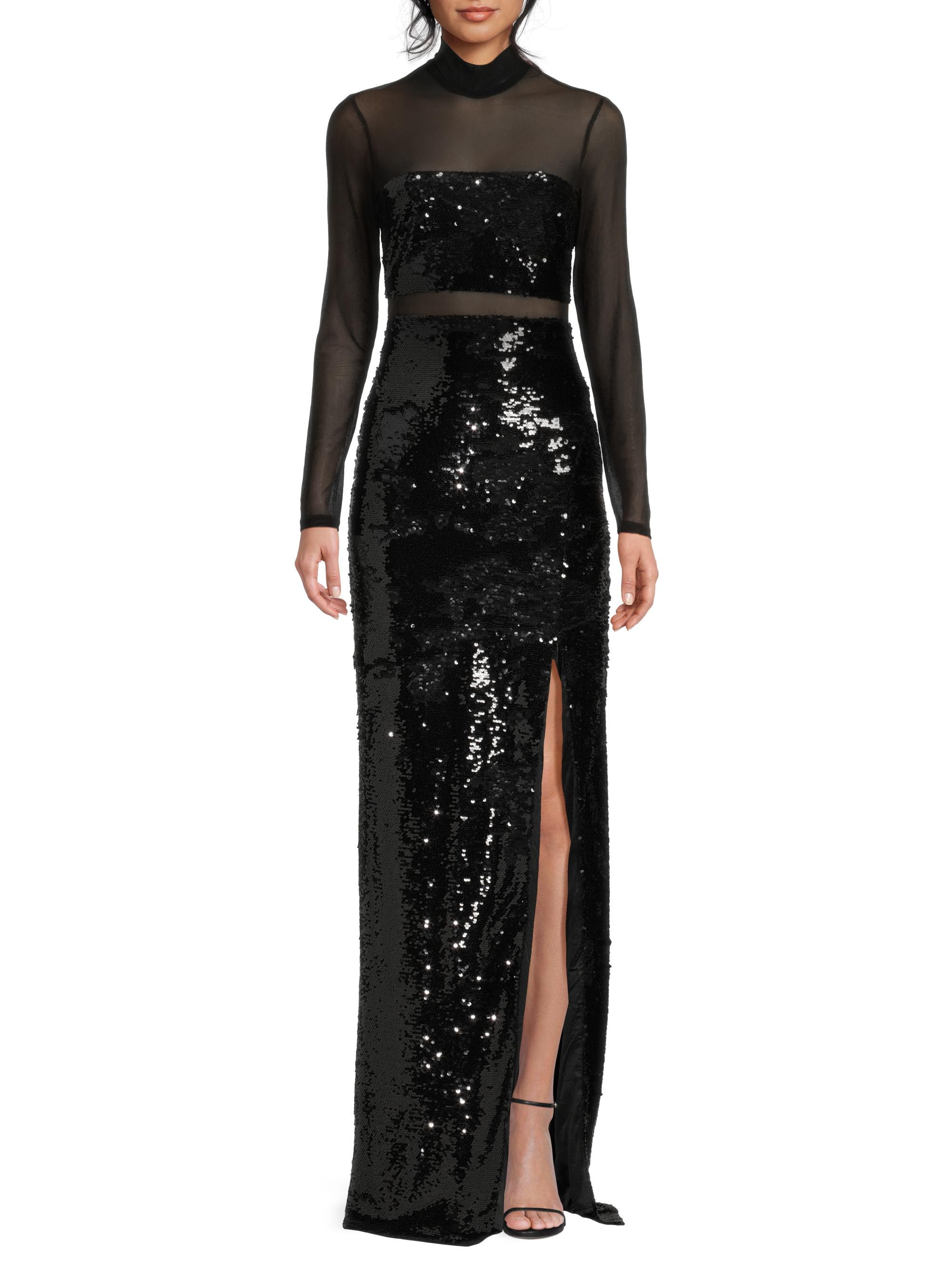 LIKELY Sequin Andie Gown in Black - size 0