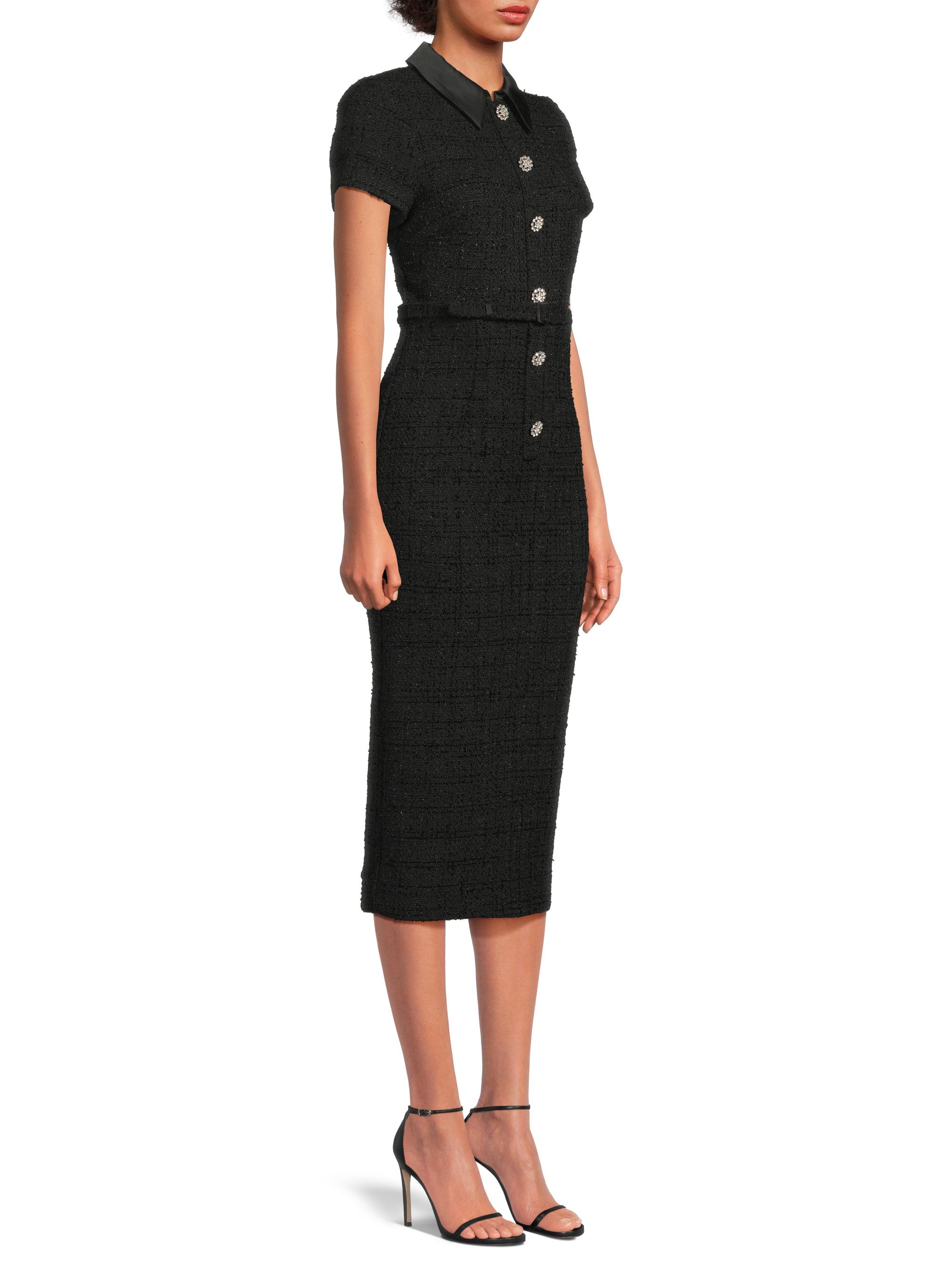 Likely Bardot Tweed Button-Front Midi-Dress | Saks Fifth Avenue